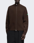 Men's Gebreide cardigan met badge-detail Brown — huidige kleur