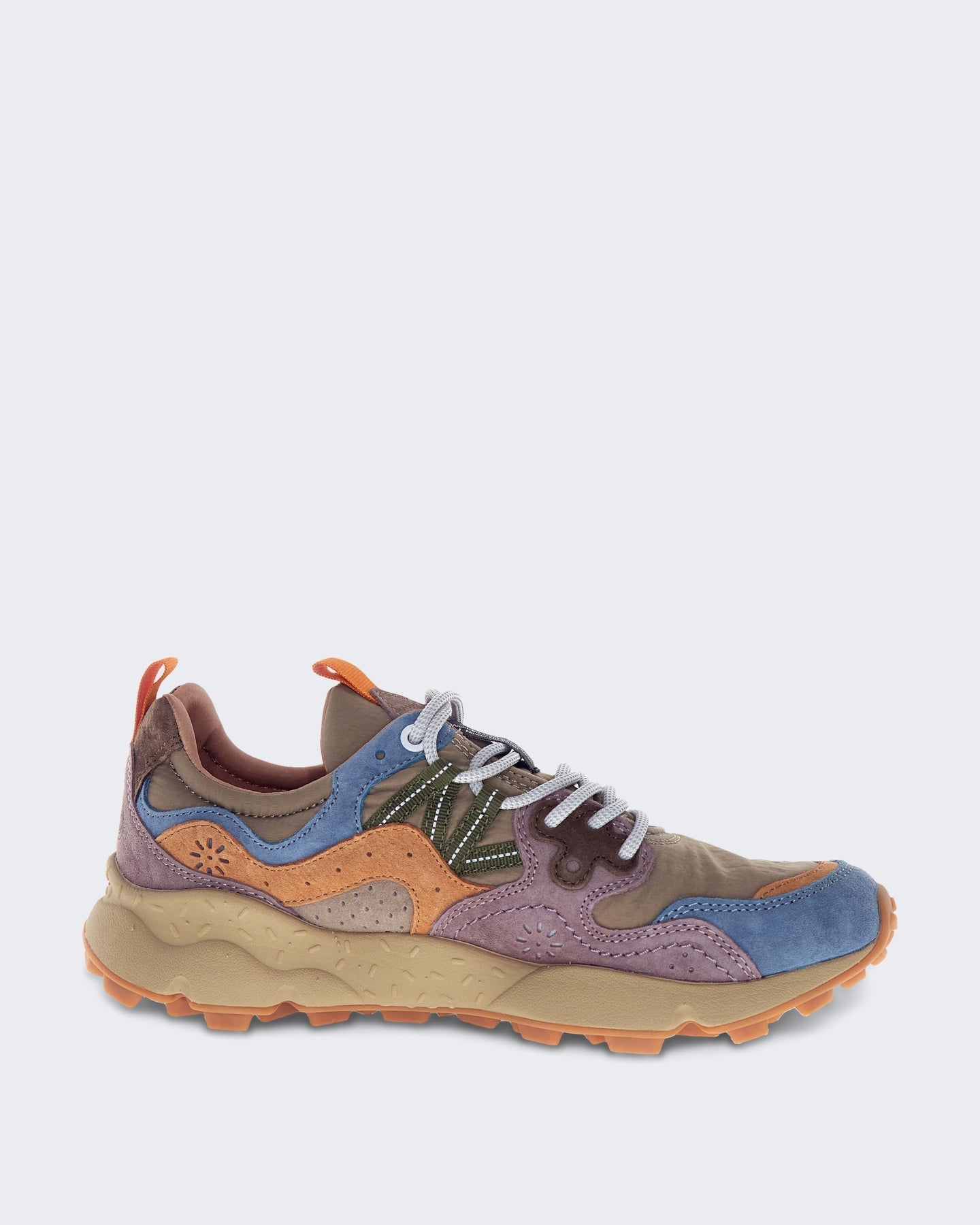 Flower Mountain Dames Lage sneaker met veters Petrol - Eleganza.nl