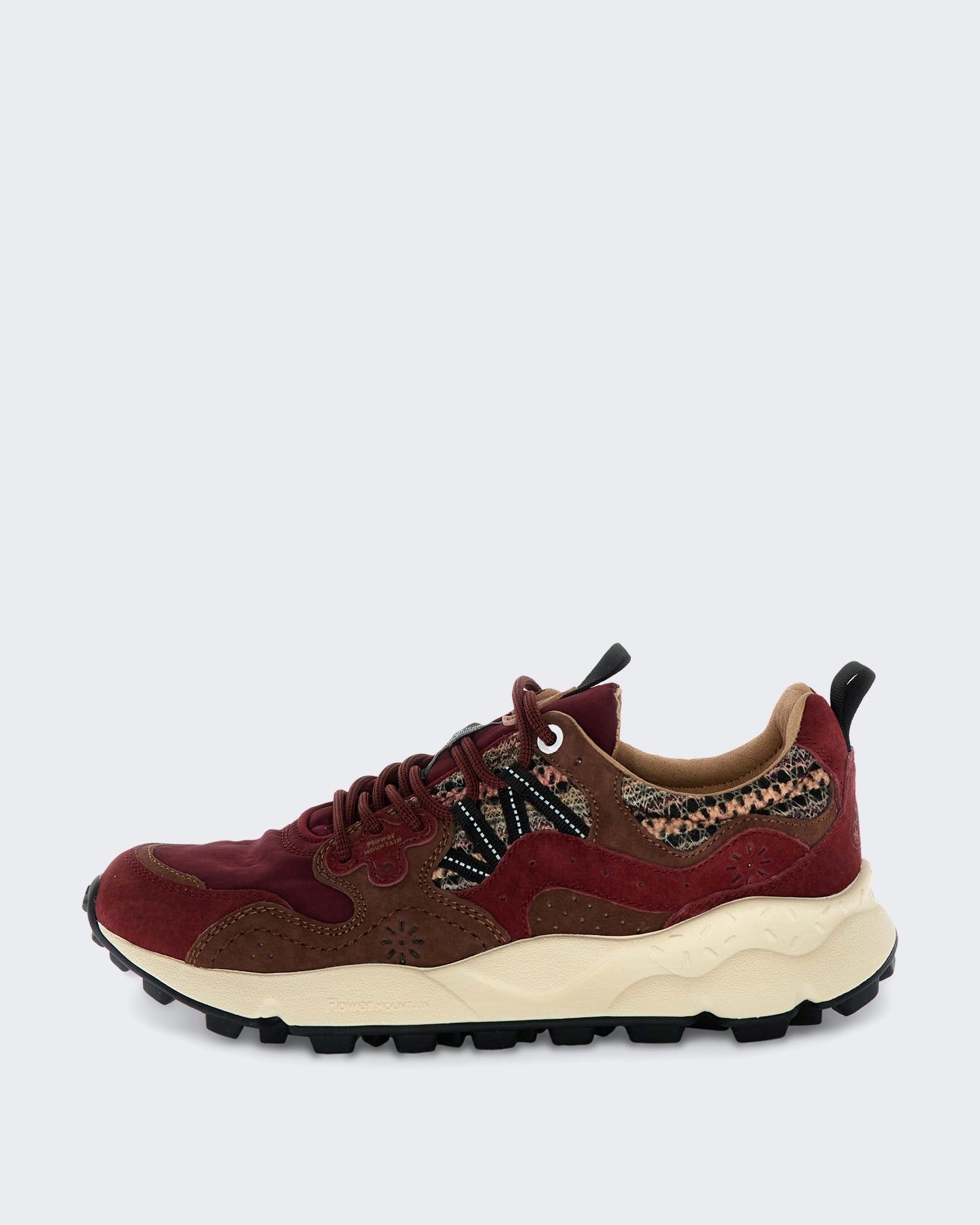 Flower Mountain Dames Lage sneaker met veters Rood - Eleganza.nl