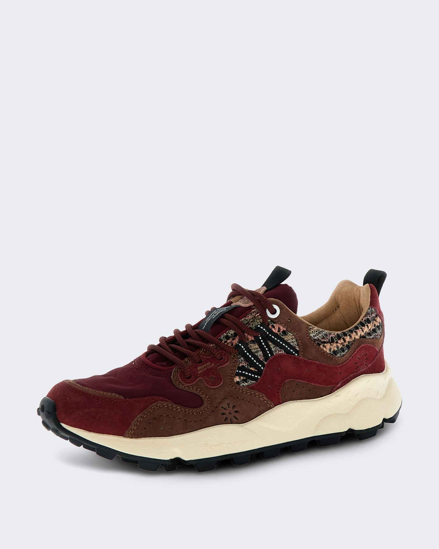 Flower Mountain Dames Lage sneaker met veters Rood - Eleganza.nl