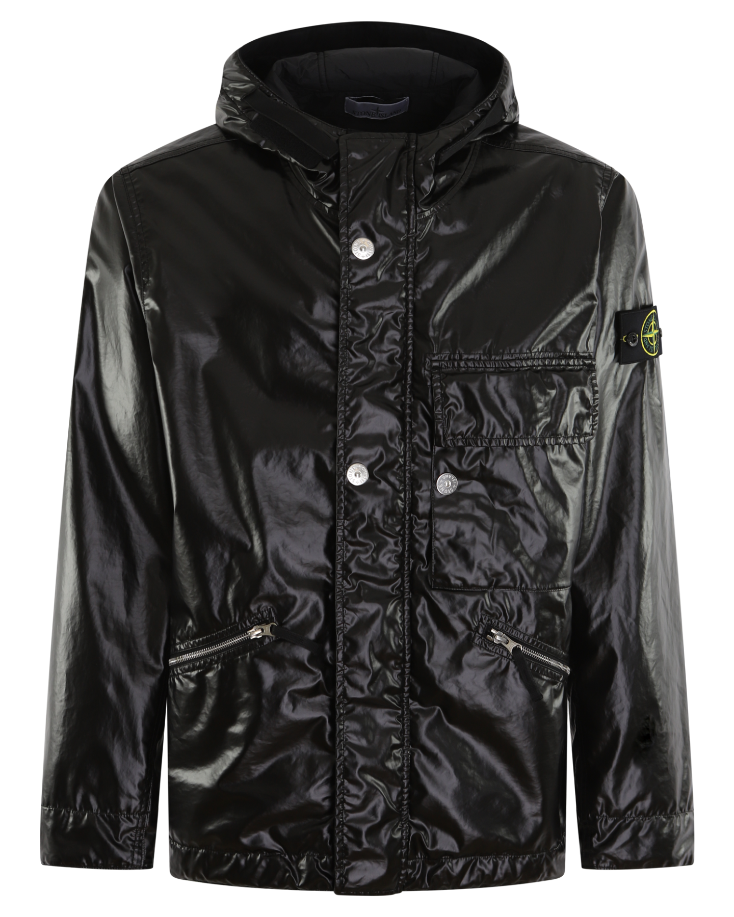 Heren Short Parka Zwart