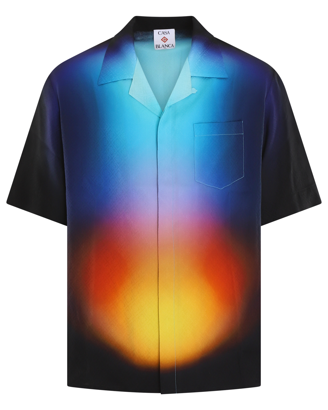 Heren Gradient Zijde Shirt Multi