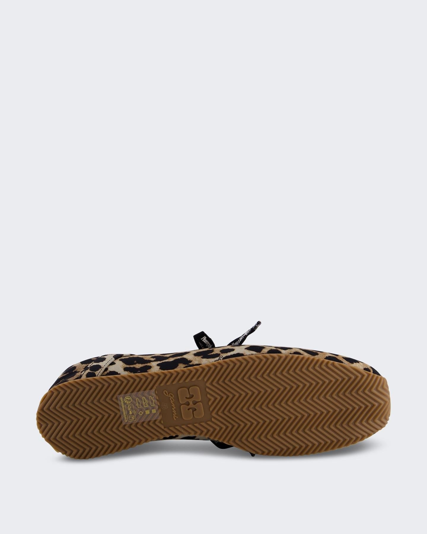 Ganni Dames Ballerina's met luipaardprint - Eleganza.nl