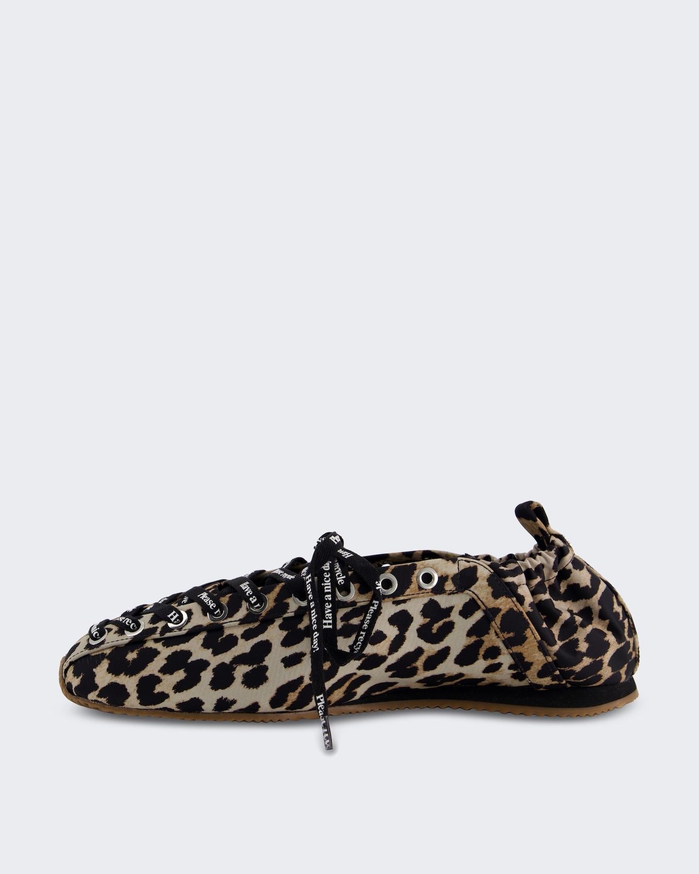 Ganni Dames Ballerina's met luipaardprint - Eleganza.nl