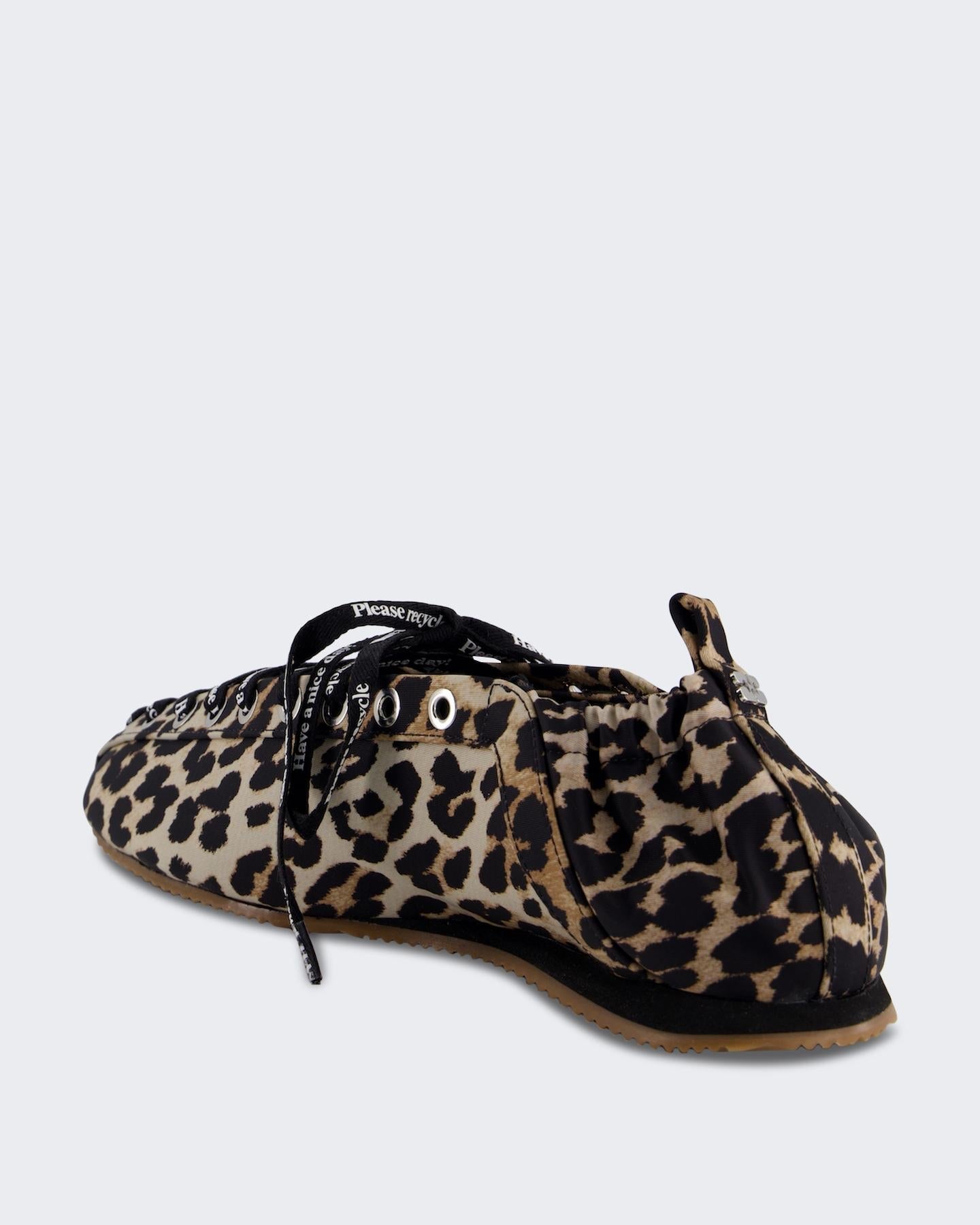 Ganni Dames Ballerina's met luipaardprint - Eleganza.nl