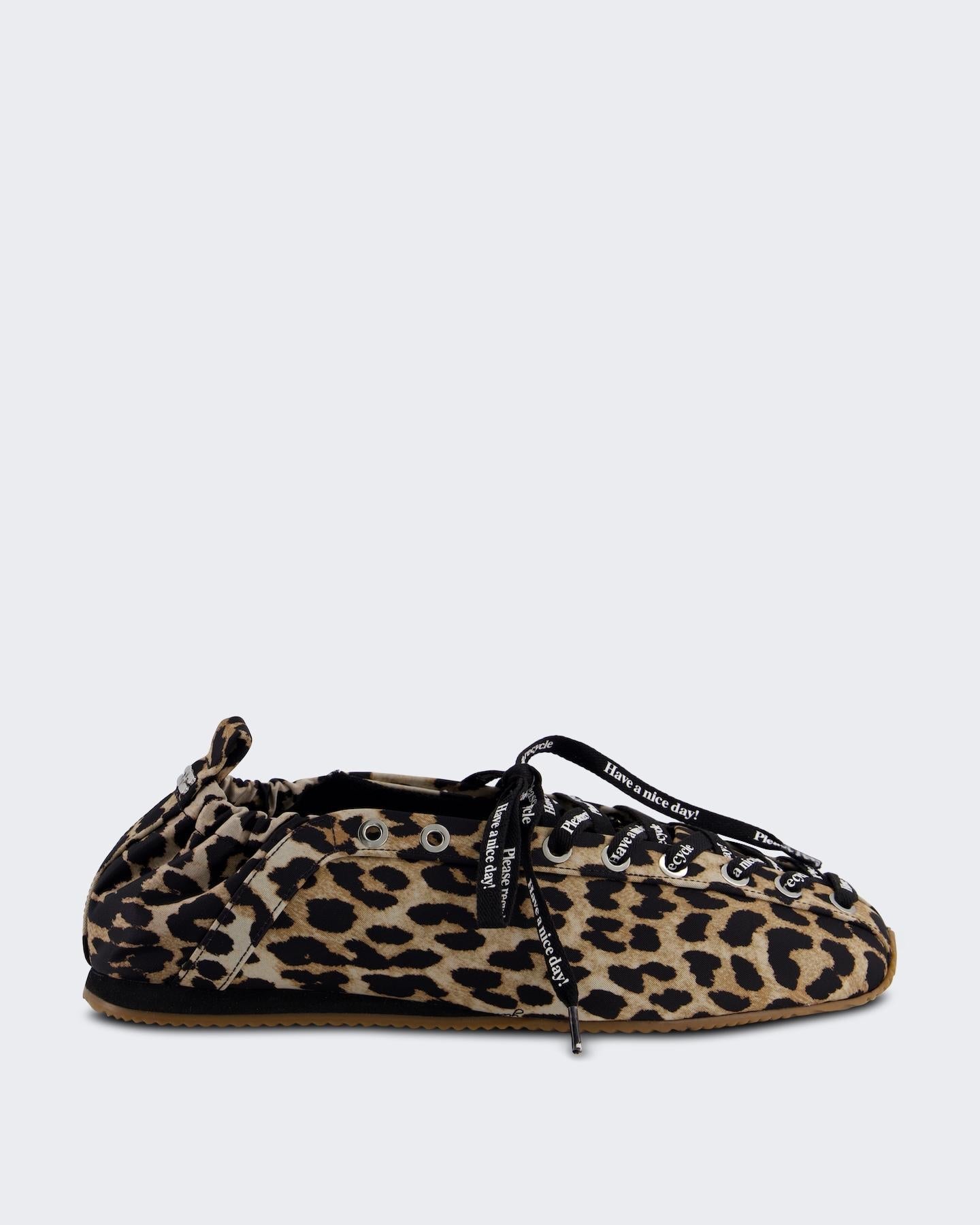 Ganni Dames Ballerina's met luipaardprint - Eleganza.nl