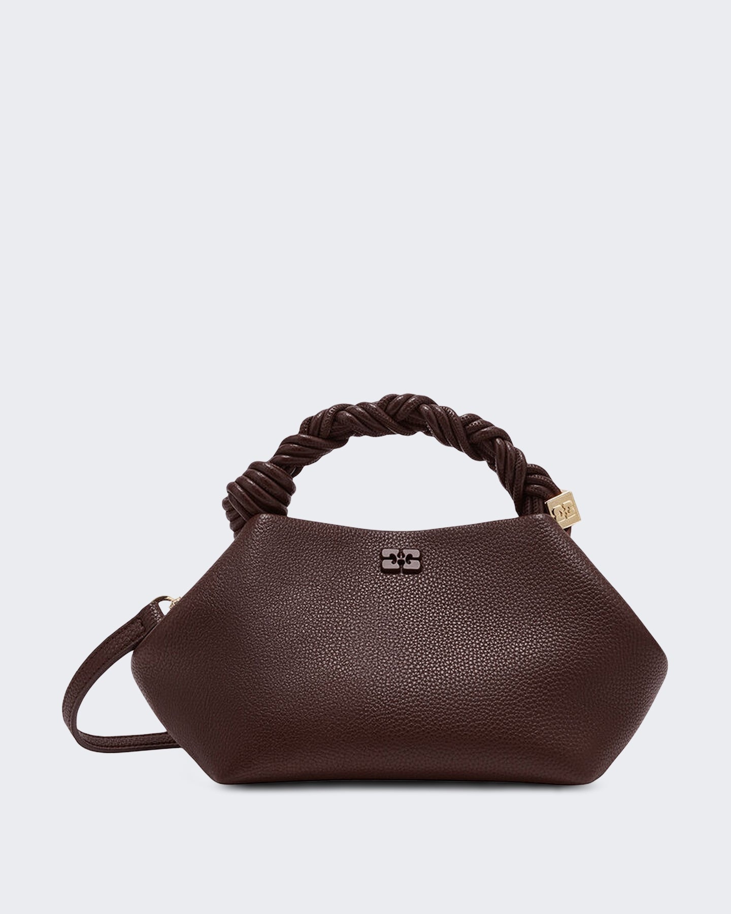Ganni Dames Bou Bag Small gegreineerde Bruin - Eleganza.nl