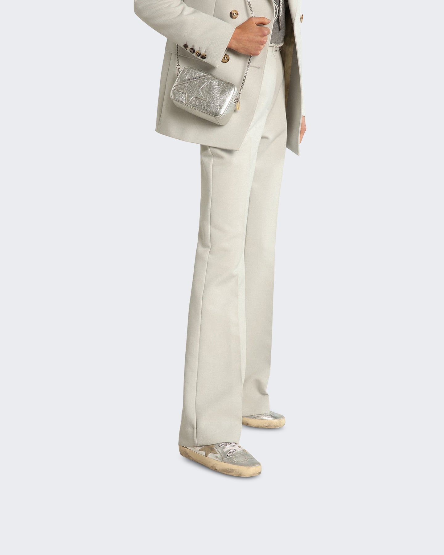Golden Goose Dames Leren sneaker met vintage afwerking Beige - Eleganza.nl