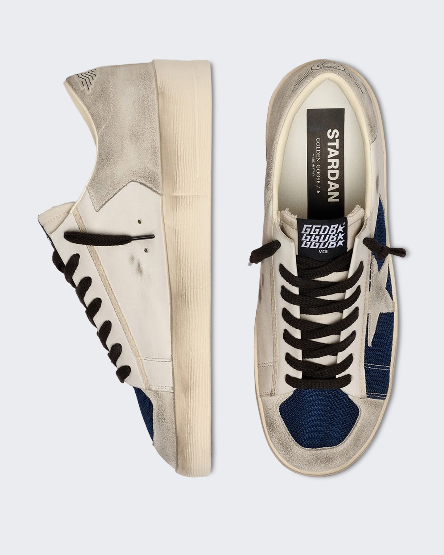Golden Goose Heren Sneaker met vintage details Blauw - Eleganza.nl
