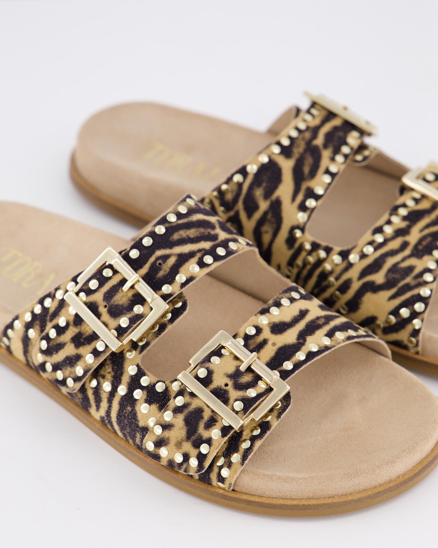 Dames Tl-Selma Slipper Beige/Leo