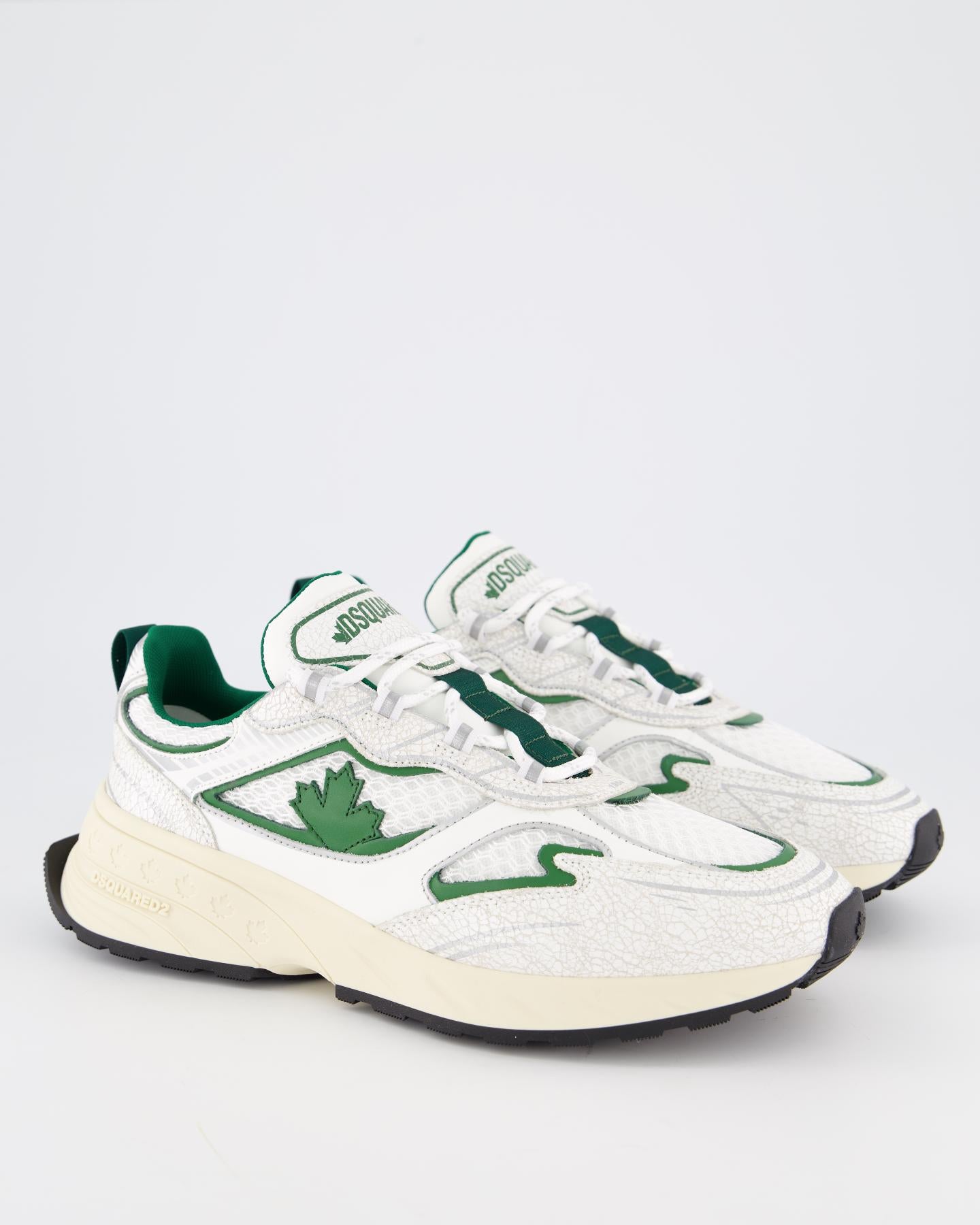 Heren Sprinter Sneaker Wit/Groen