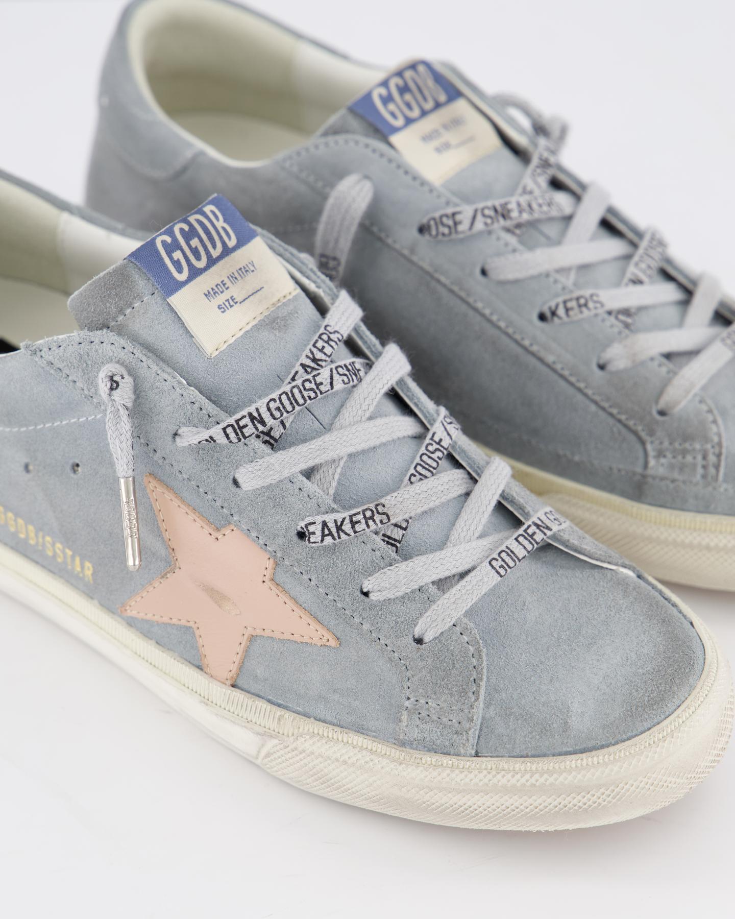 Dames Super-Star Sneaker Suede Blauw