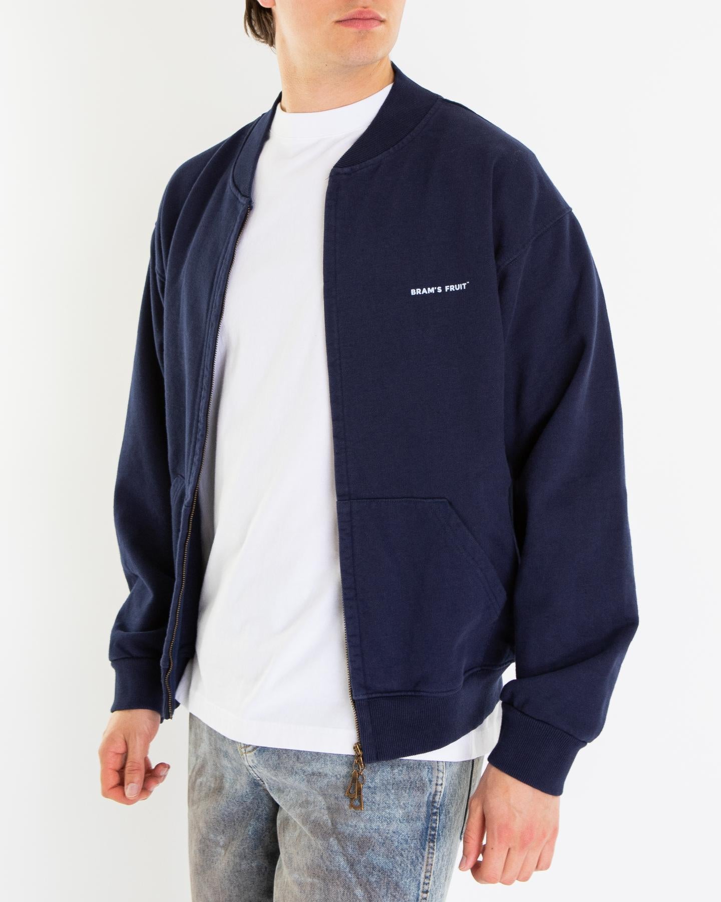 Heren Eyelett Zip Up Vest Blauw