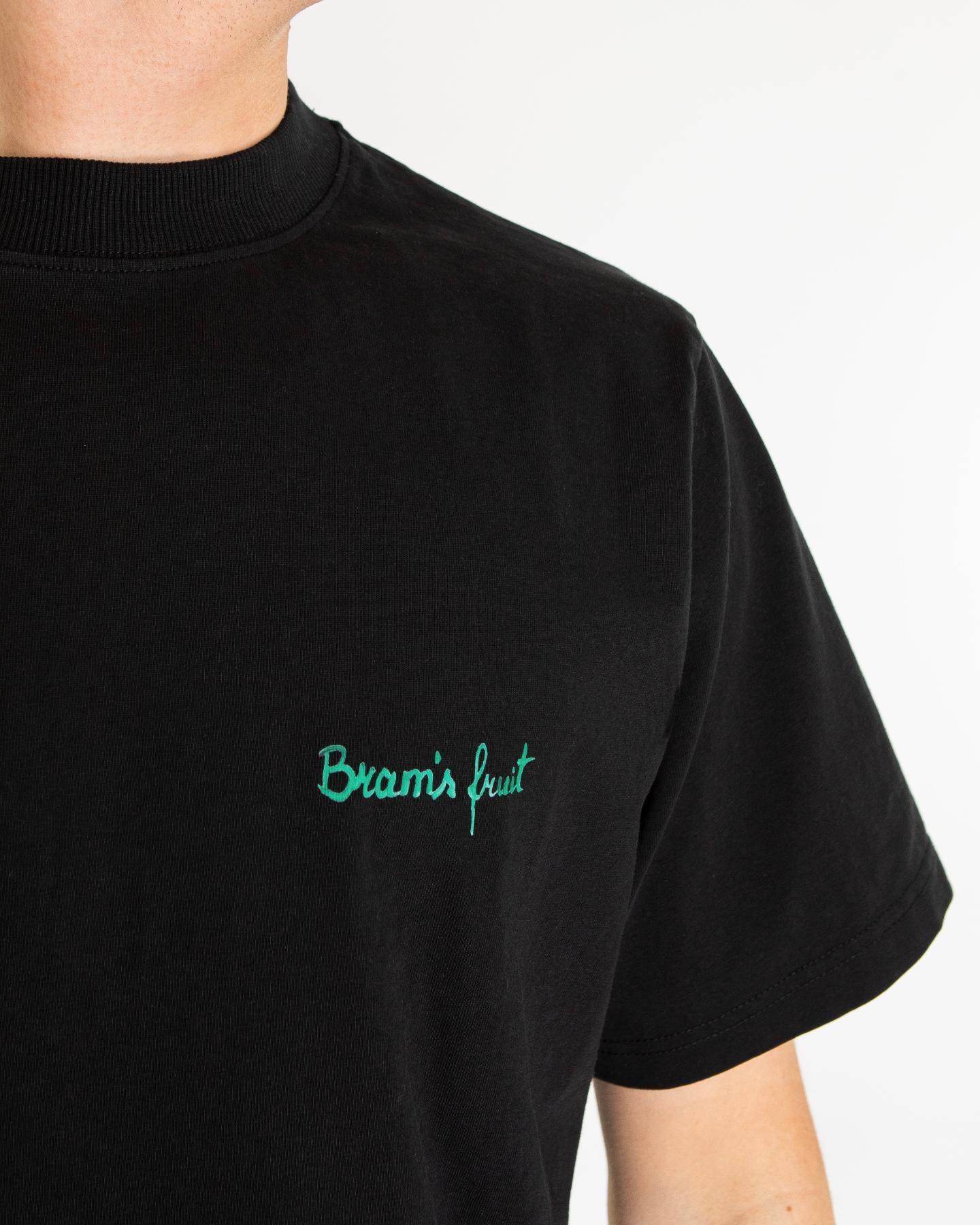 Heren Fruit Acrylic T-Shirt Zwart