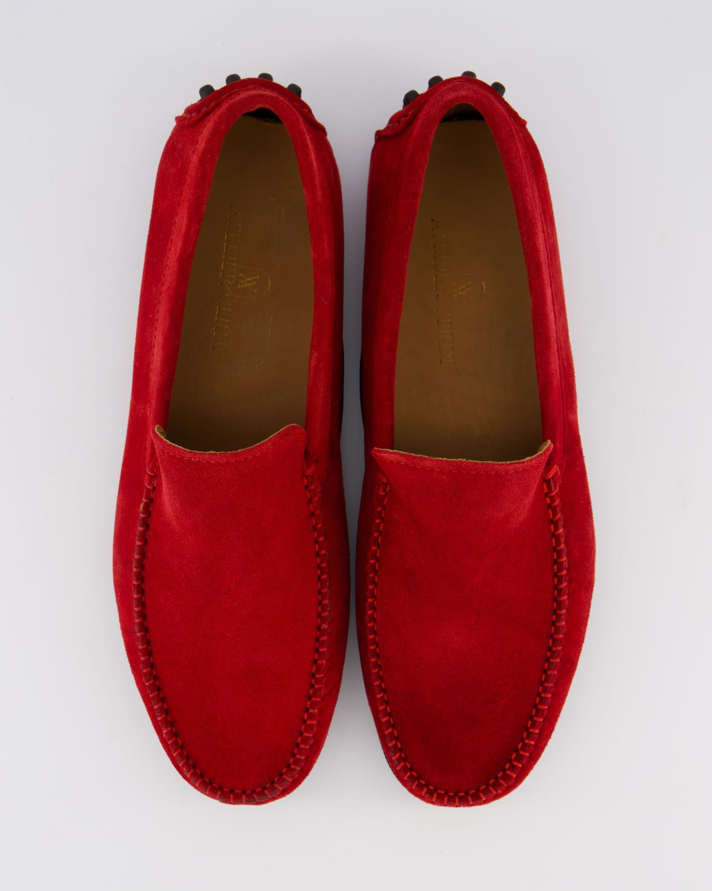 Heren Driver Loafer Rood