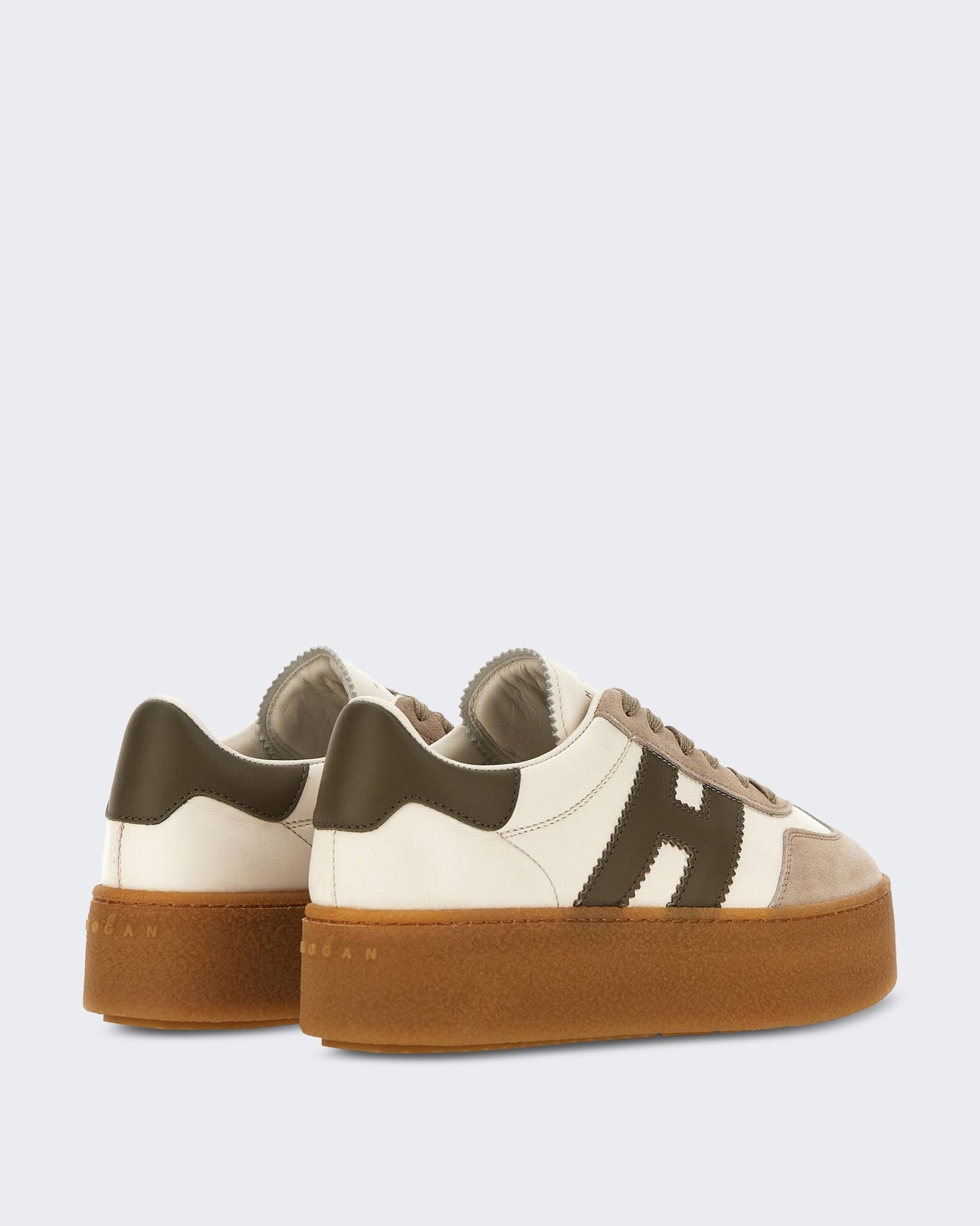 Hogan Dames Leren sneaker met vetersluiting Rood - Eleganza.nl