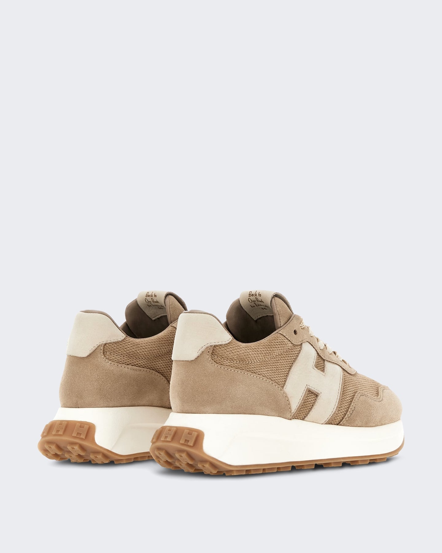 Hogan Dames Sneaker - H641 Allacciato H Patch-Brown Bruin (2) - Eleganza.nl