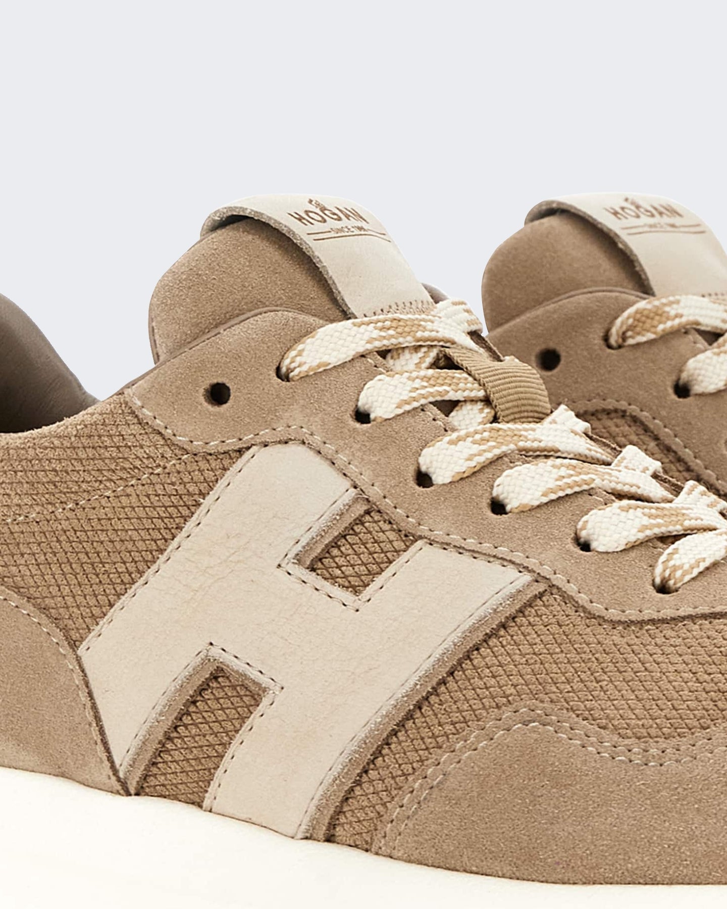 Hogan Dames Sneaker - H641 Allacciato H Patch-Brown Bruin (2) - Eleganza.nl