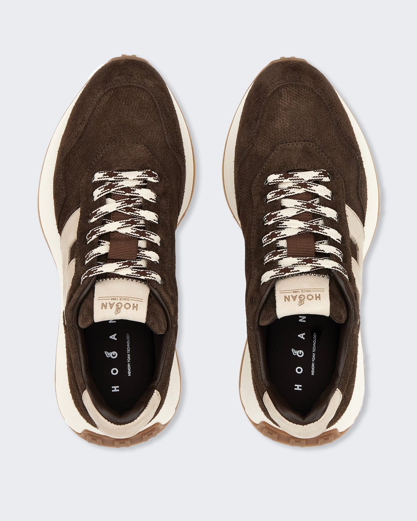 Hogan Dames Sneaker - H641 Allacciato H Patch-Brown Bruin (3) - Eleganza.nl