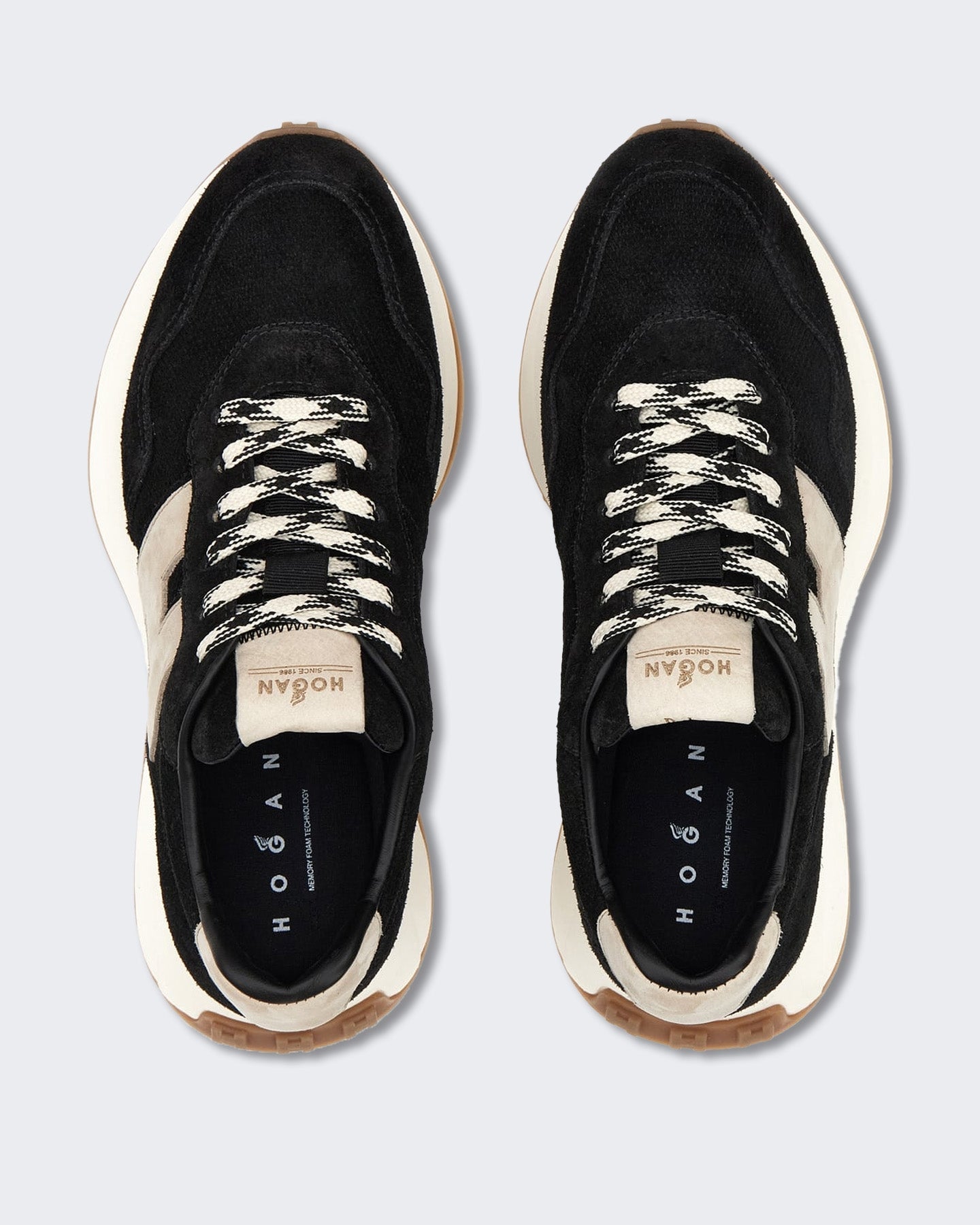 Hogan Dames Sneaker - H641 Allacciato H Patch-Brown Bruin - Eleganza.nl