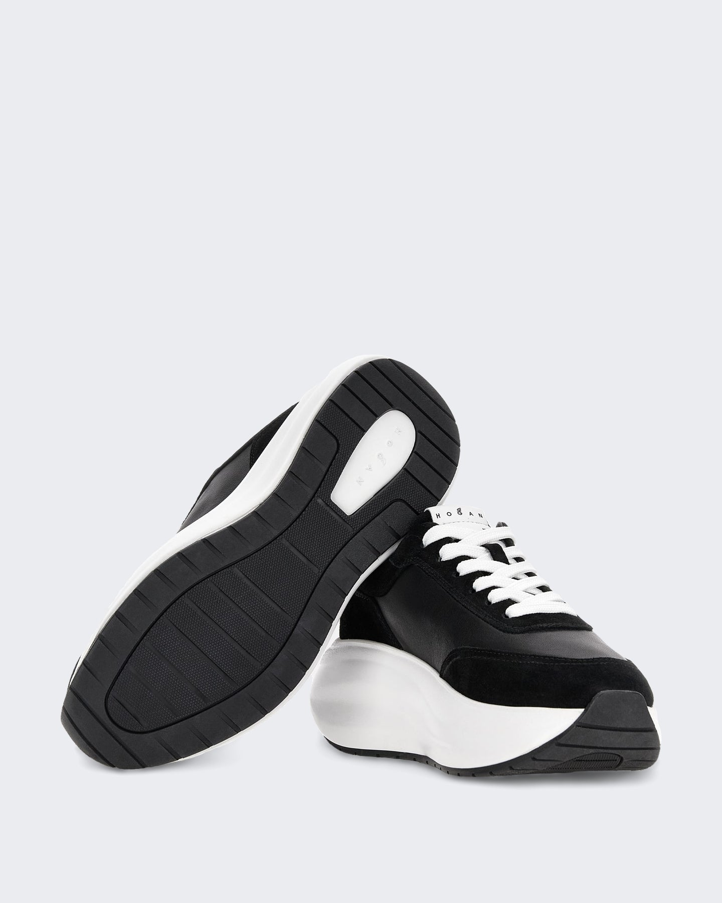 Hogan Dames Sneaker - H696 Allacciato H-Altraversione 9999 Zwart - Eleganza.nl