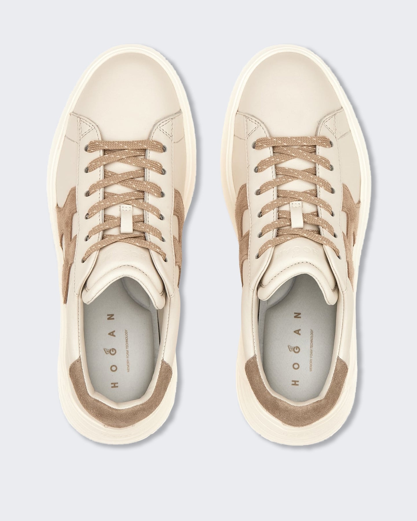 Hogan Dames Sneaker - Hogan Rebel H562 Allacciato H-White Wit - Eleganza.nl