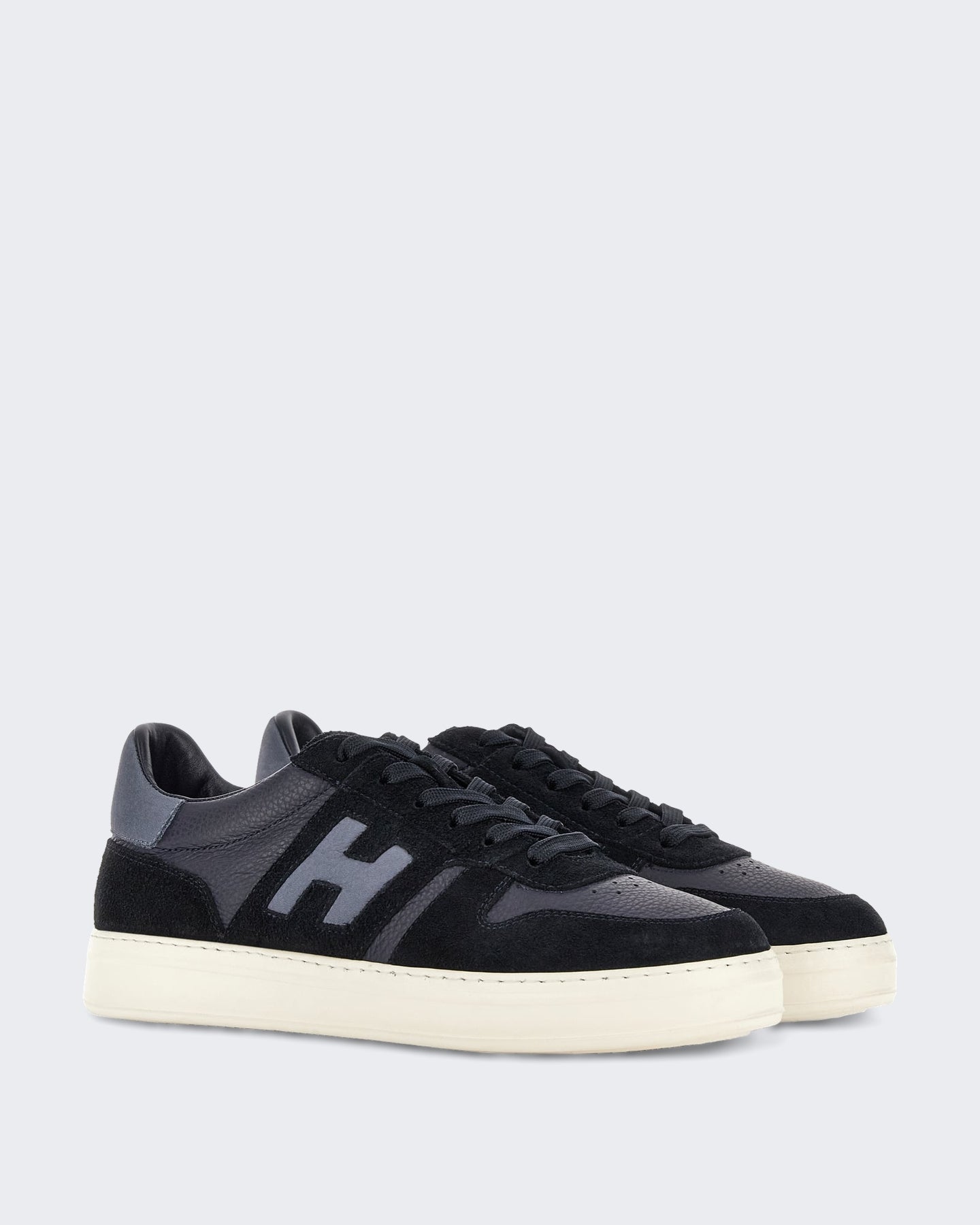 Hogan Heren Sneaker met vetersluiting en H-band detail Blauw - Eleganza.nl
