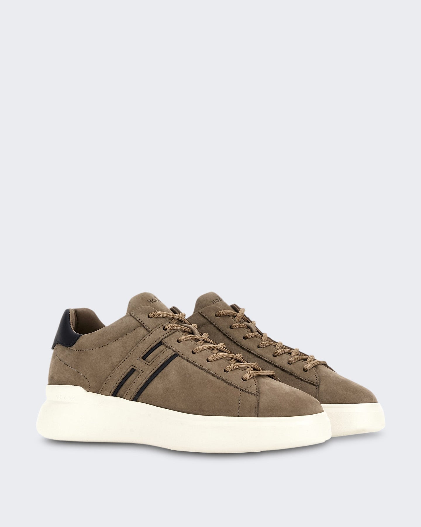 Hogan Heren Veterschoenen sneaker met H-profiel Bruin - Eleganza.nl