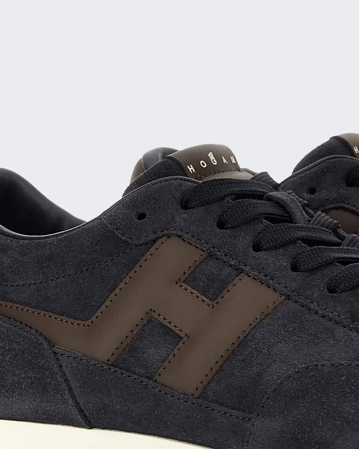 Hogan Heren Veterschoener met H-logo detail Bruin - Eleganza.nl