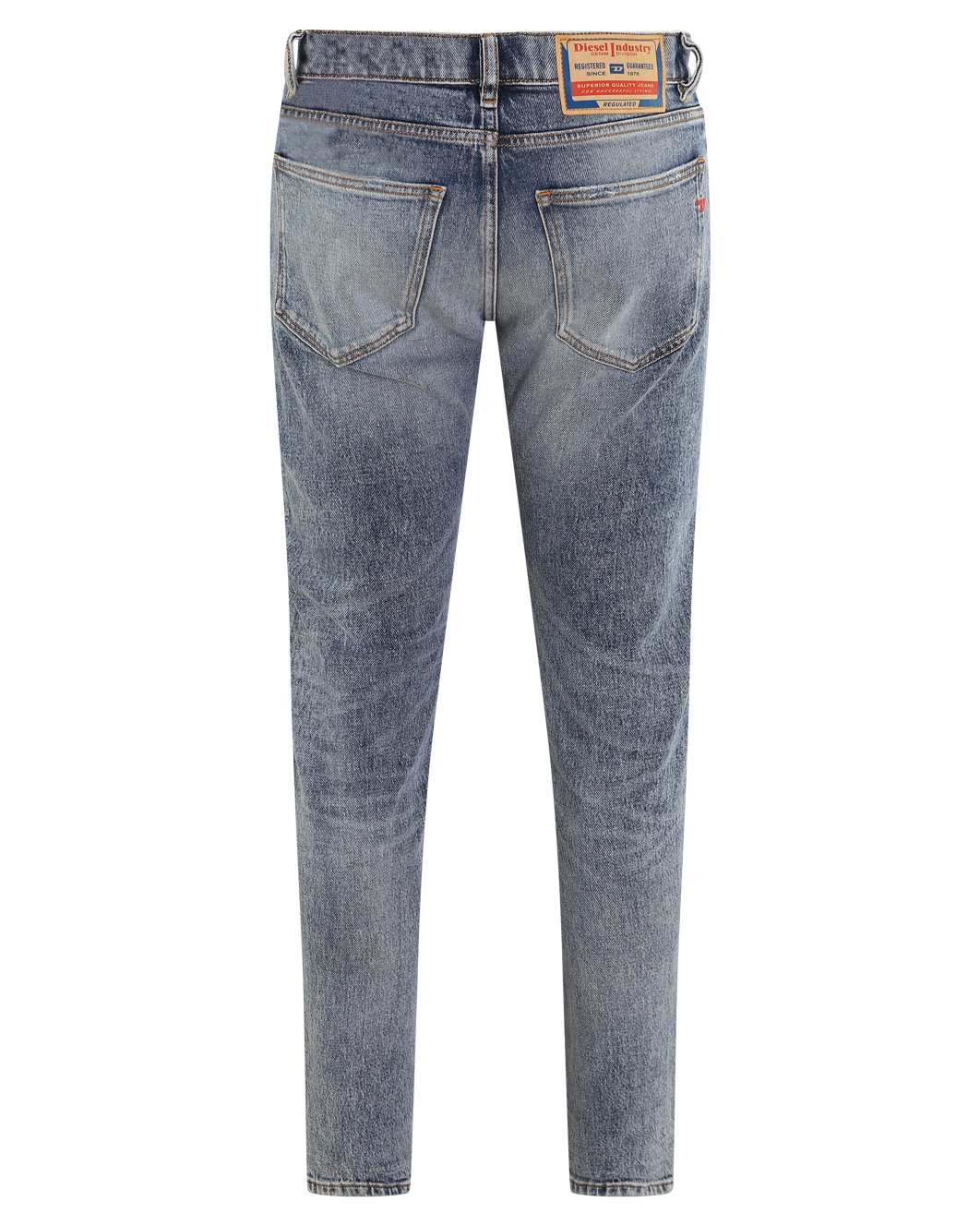 Heren D-Strukt Slim Fit Jeans Blauw