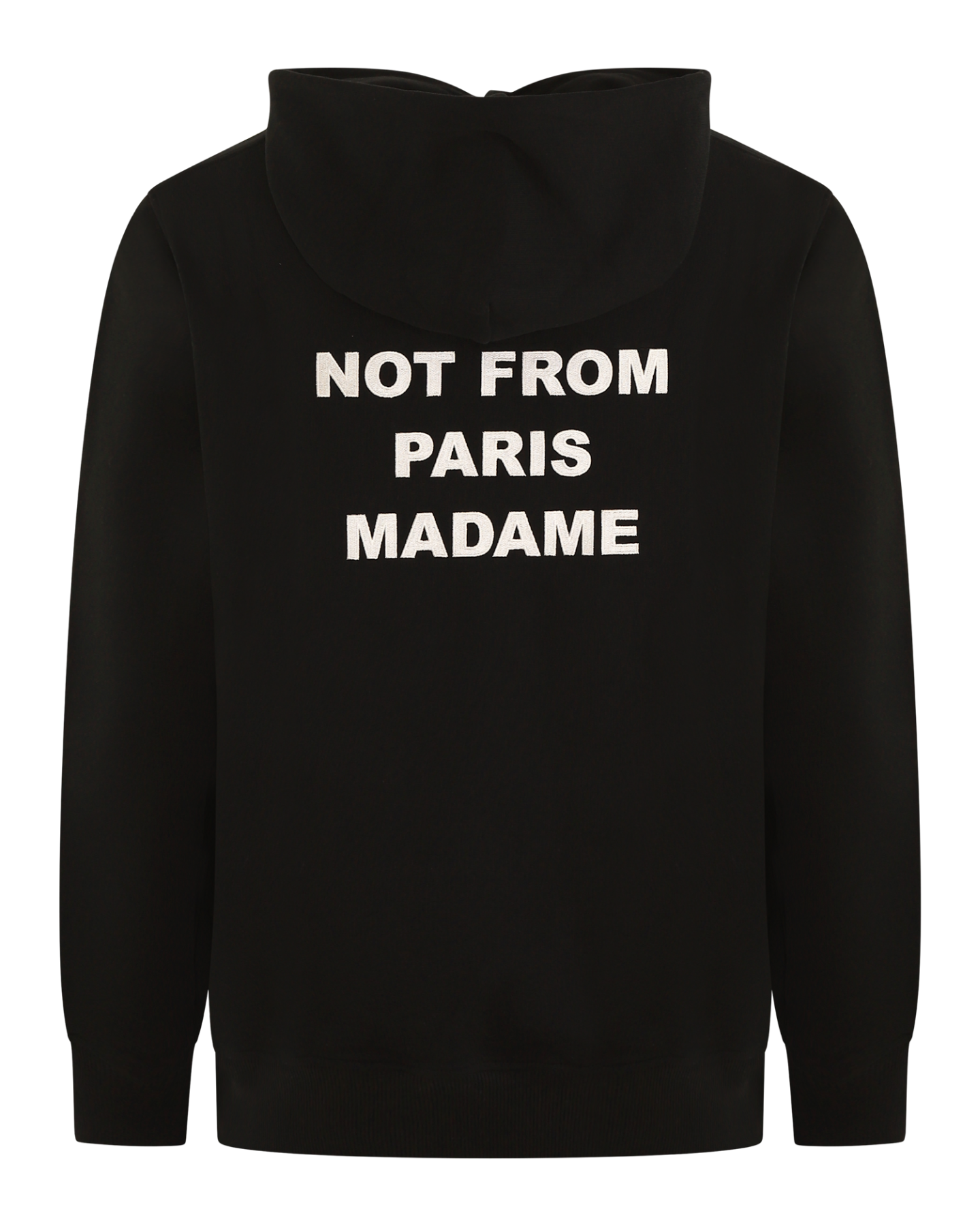 Heren Slogan Hoodie Zwart