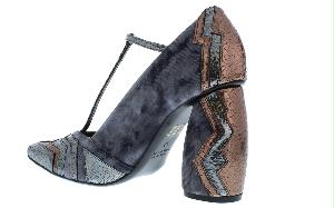 Dames Velvet T-strap