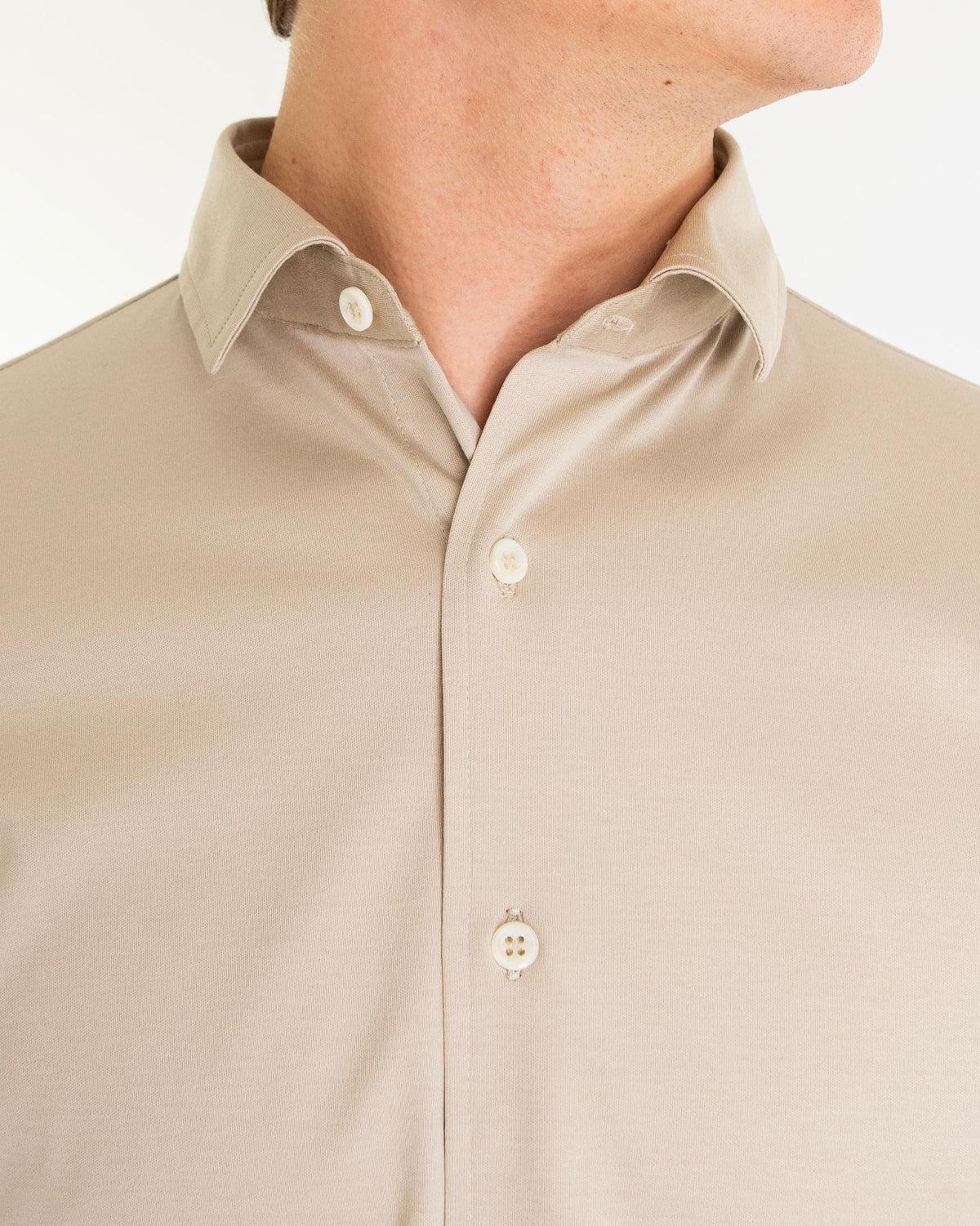 Heren Interlock Supima Shirt Beige