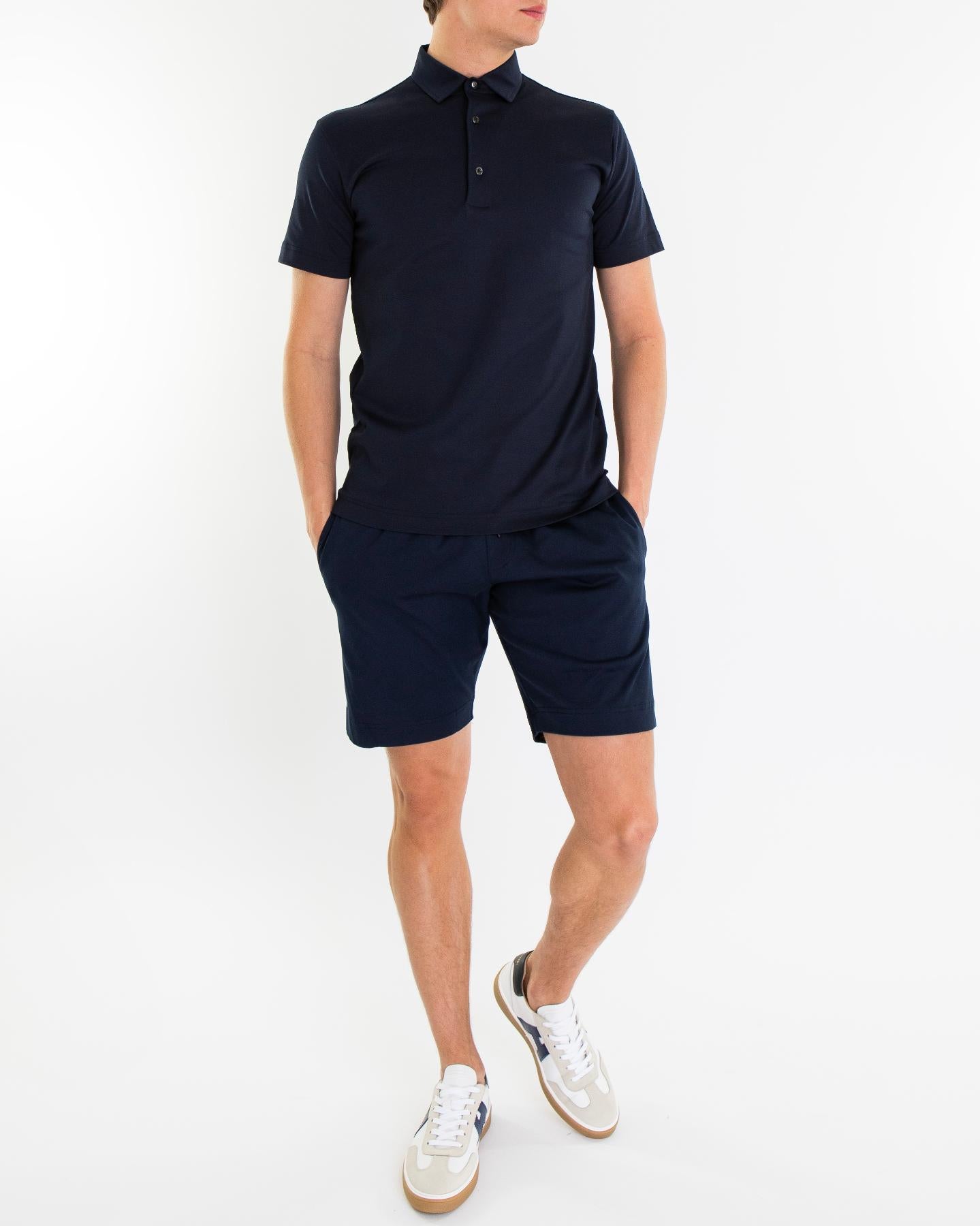 Heren Supima Polo Schiller Blauw