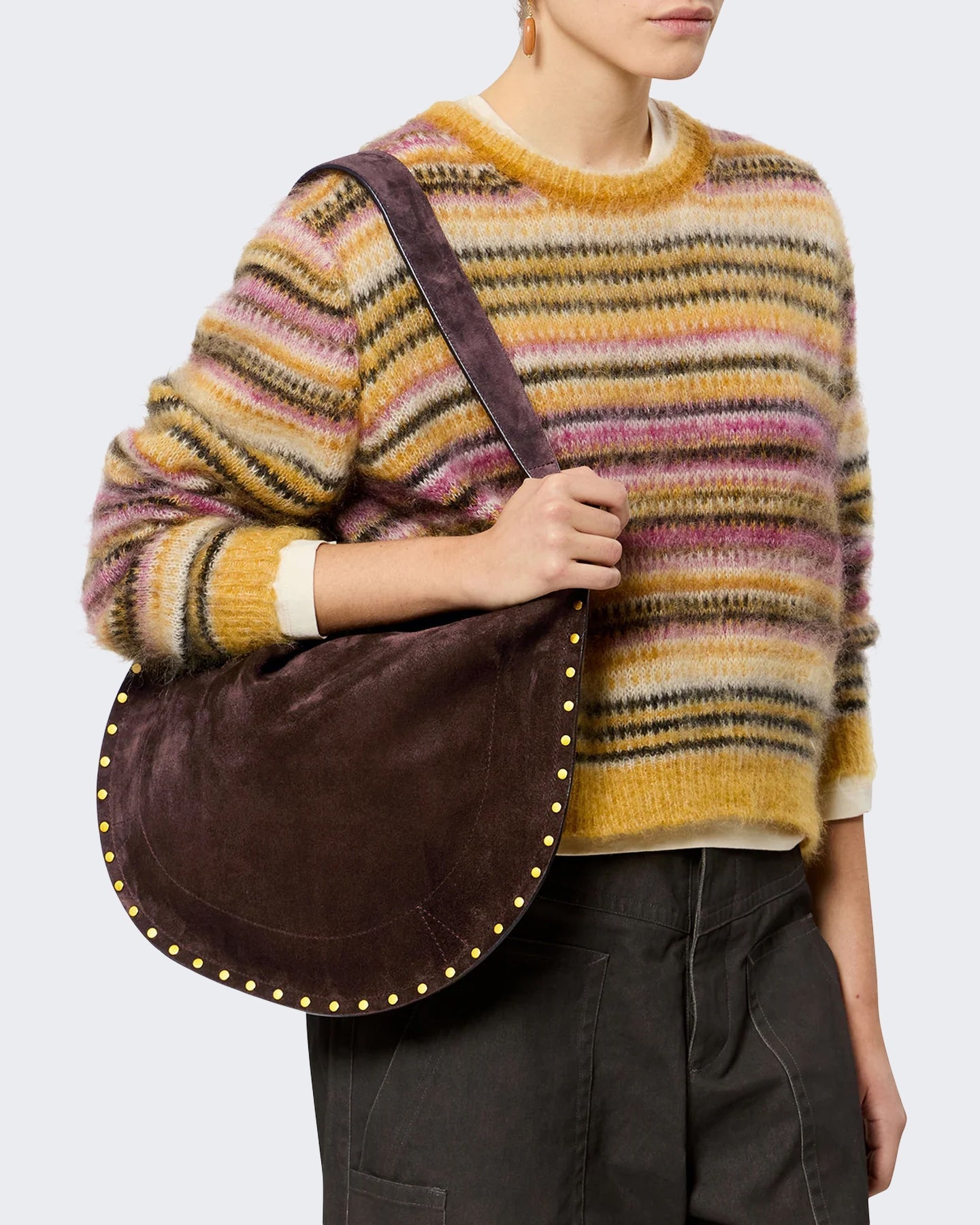 Isabel Marant Dames Oskan Hobo Bruin - Eleganza.nl