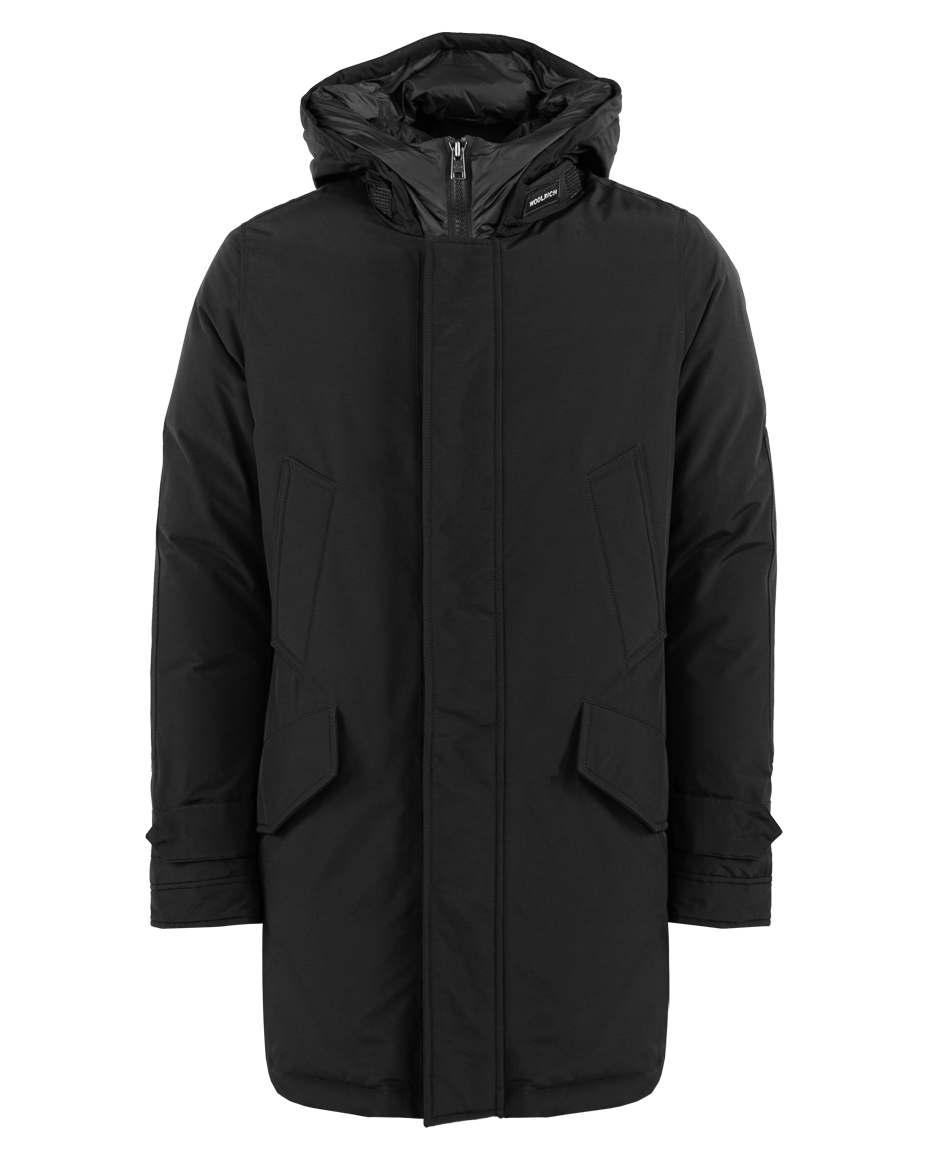 Men Polar High Collar Parka Black