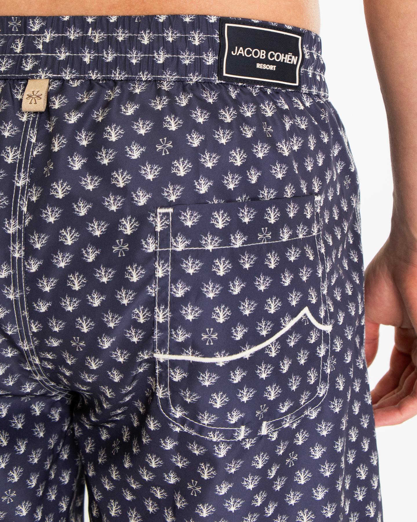 Jacob Cohen Heren Coral Print Beachwear Blauw - Eleganza.nl