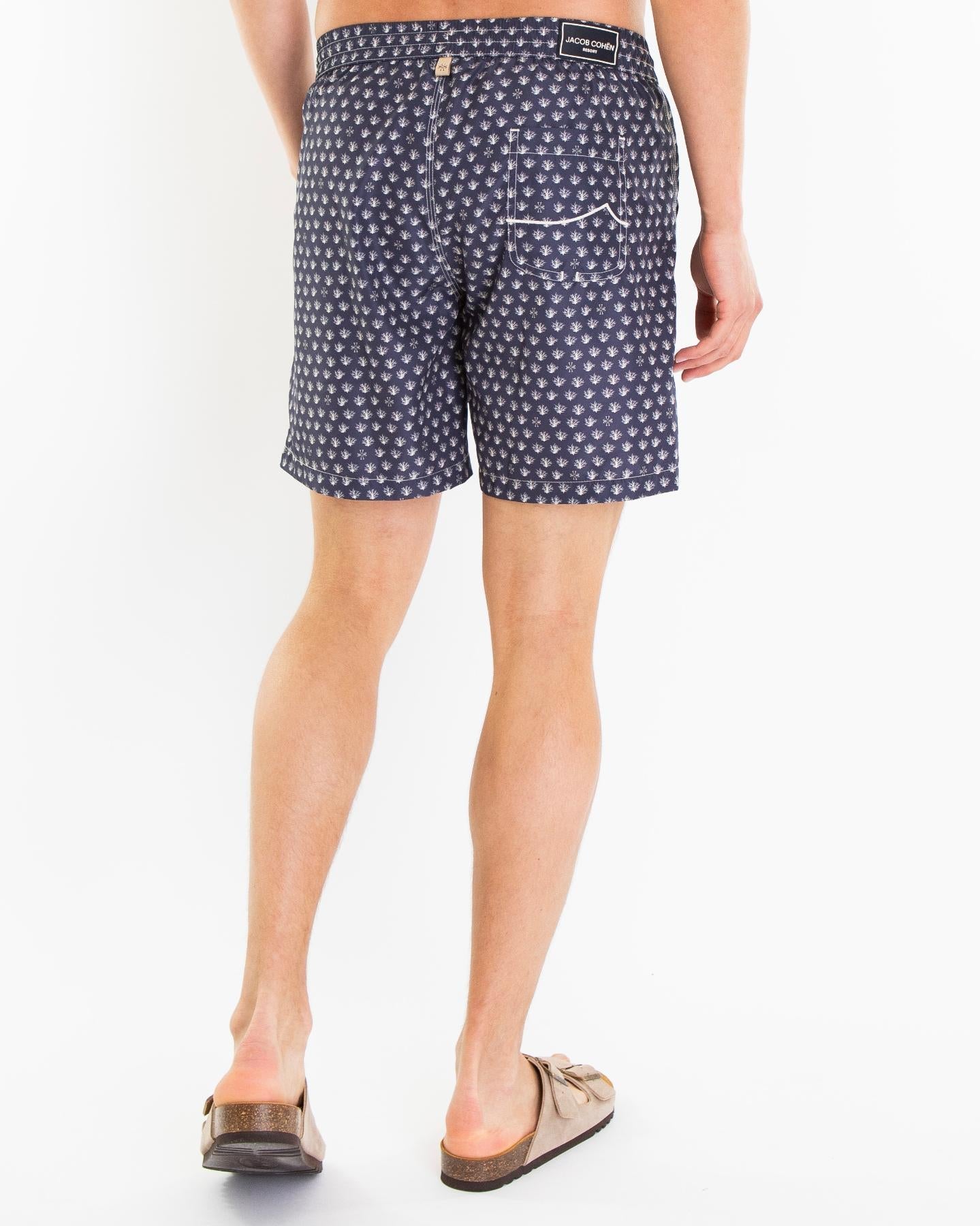 Jacob Cohen Heren Coral Print Beachwear Blauw - Eleganza.nl