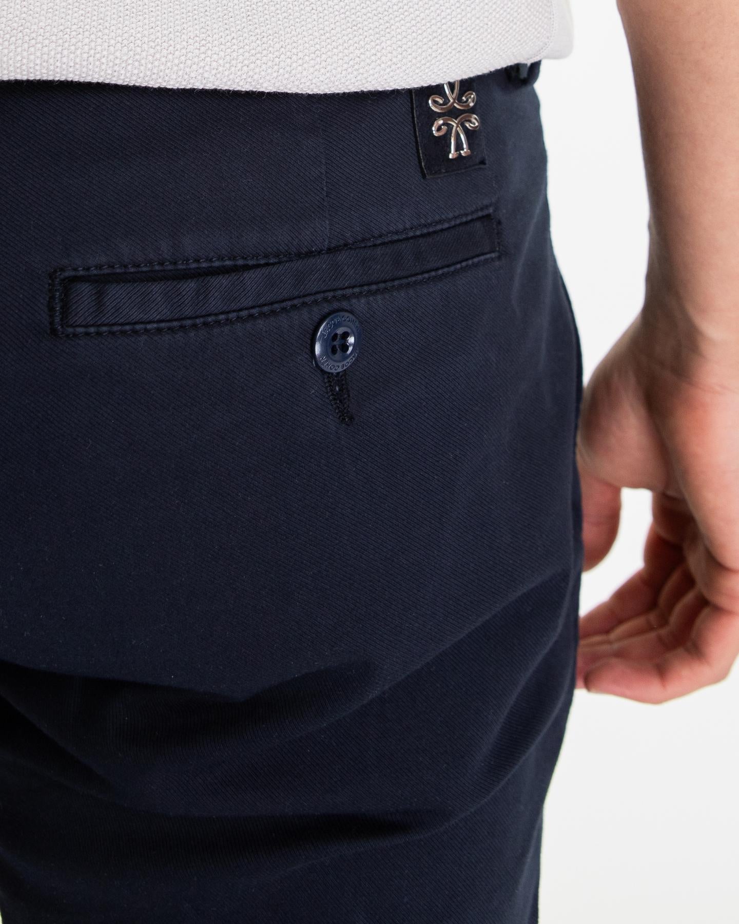 Jacob Cohen Heren Pantalone Bobby Blauw - Eleganza.nl