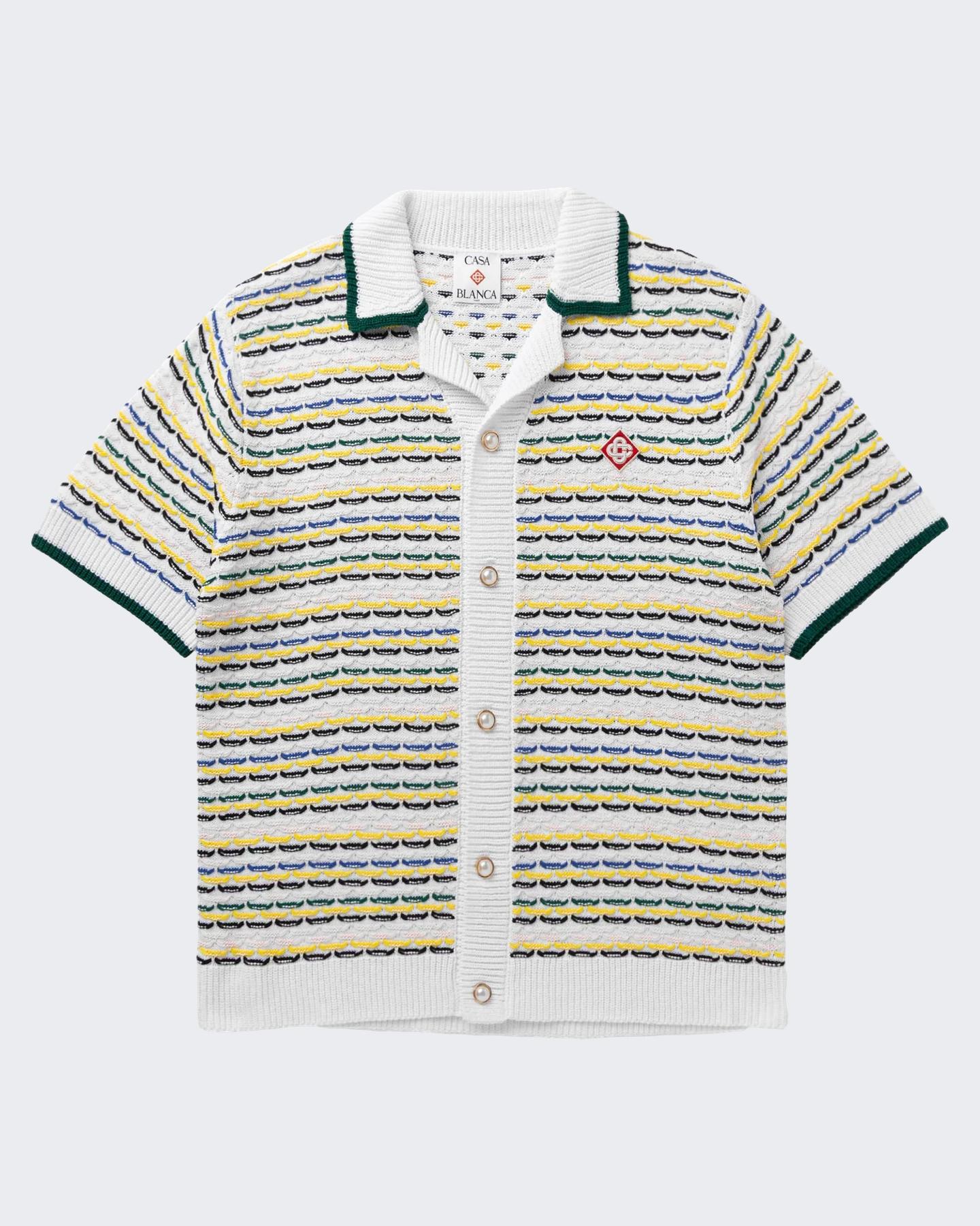 Casablanca Heren Tuck Stitch Shirt