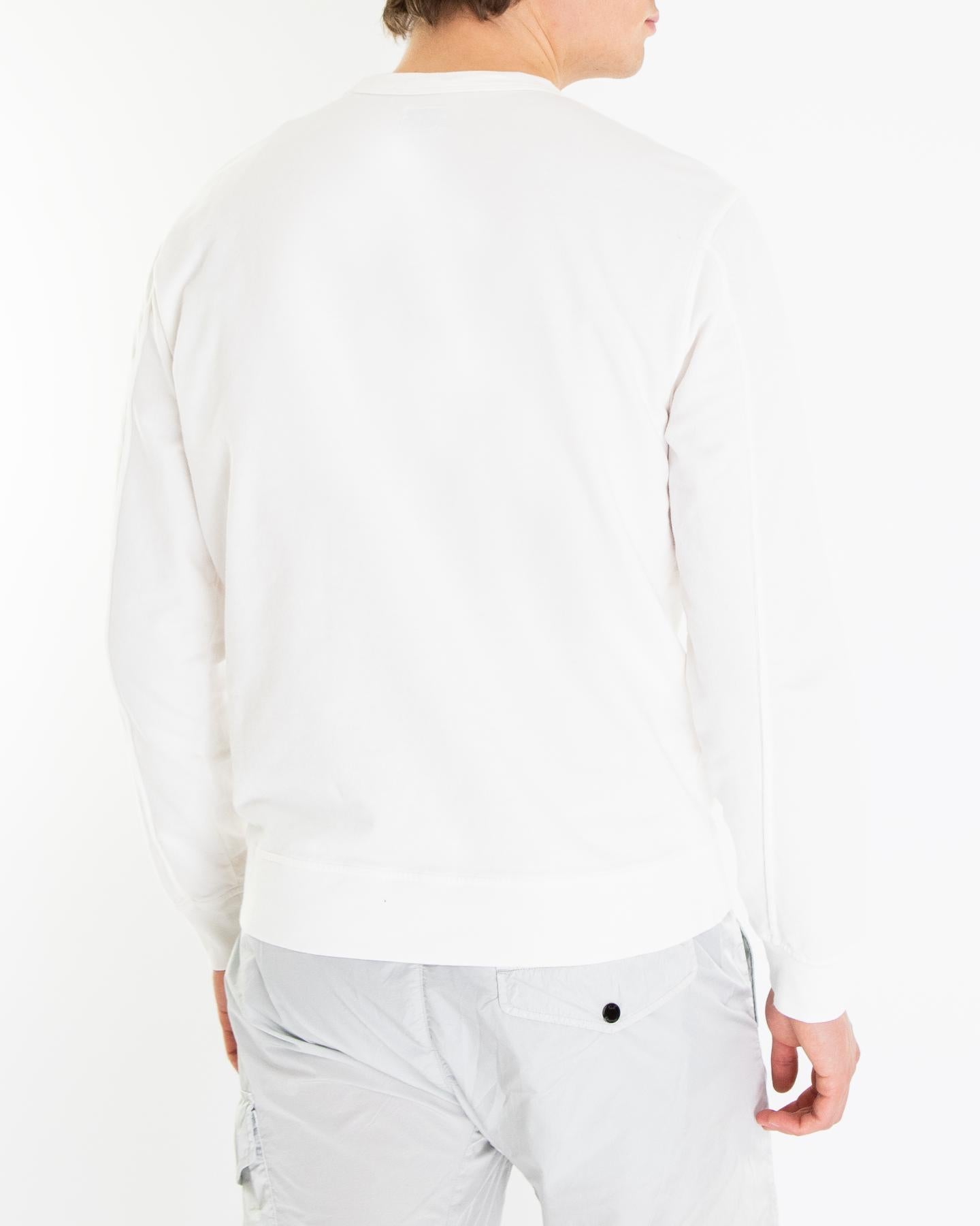 Heren Lens Detailed Sweater Wit