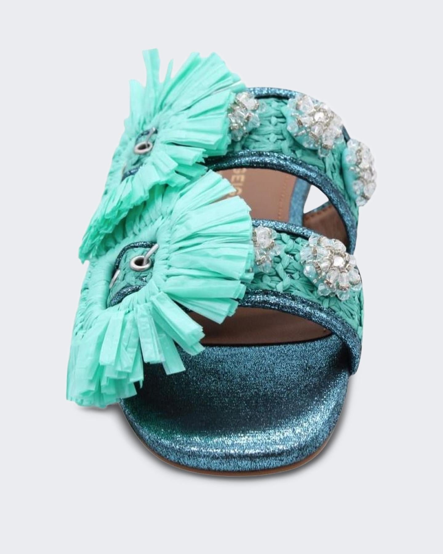 Dames Raffia Buckle