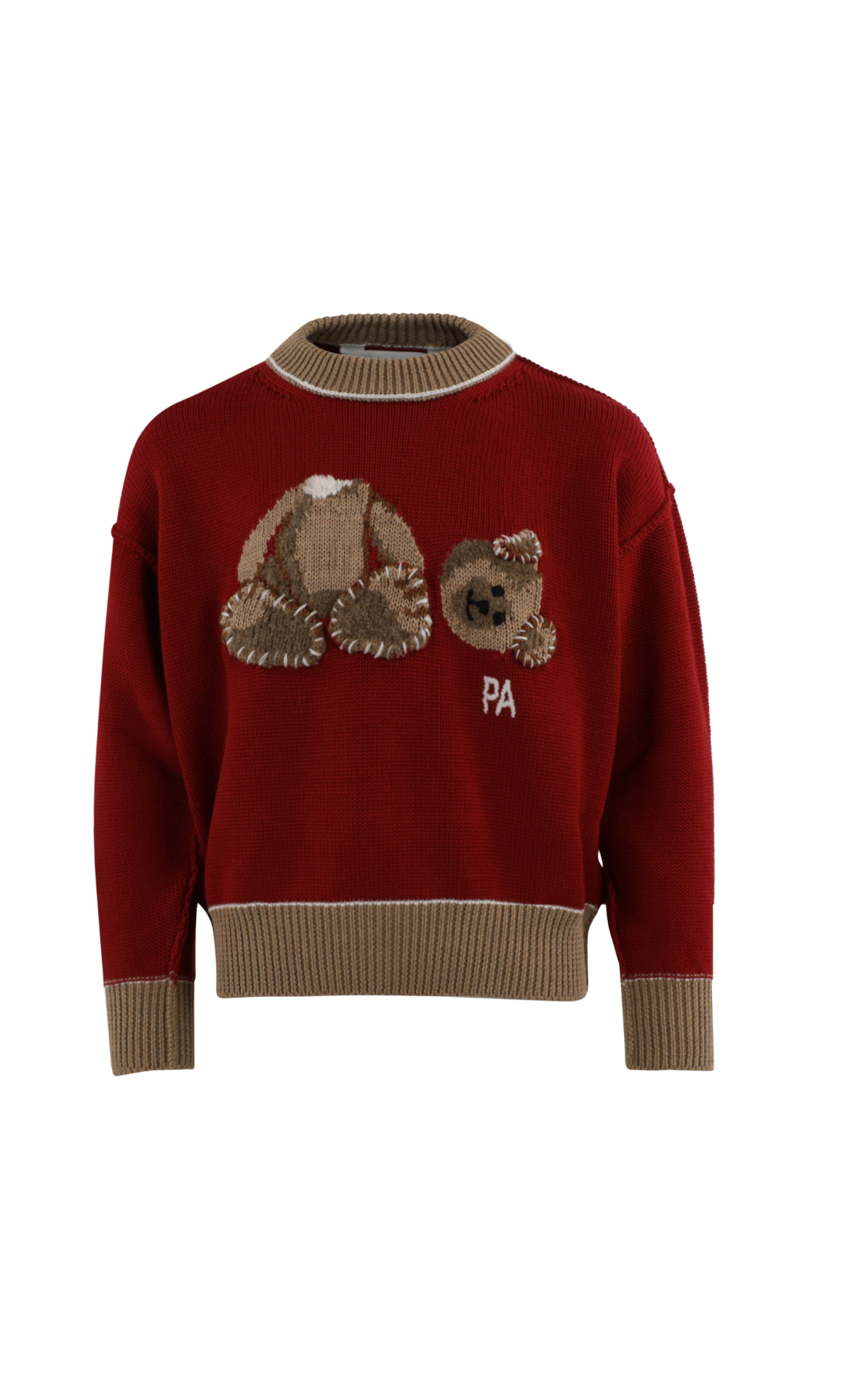 Kids Palm Angels Bear Sweater Red