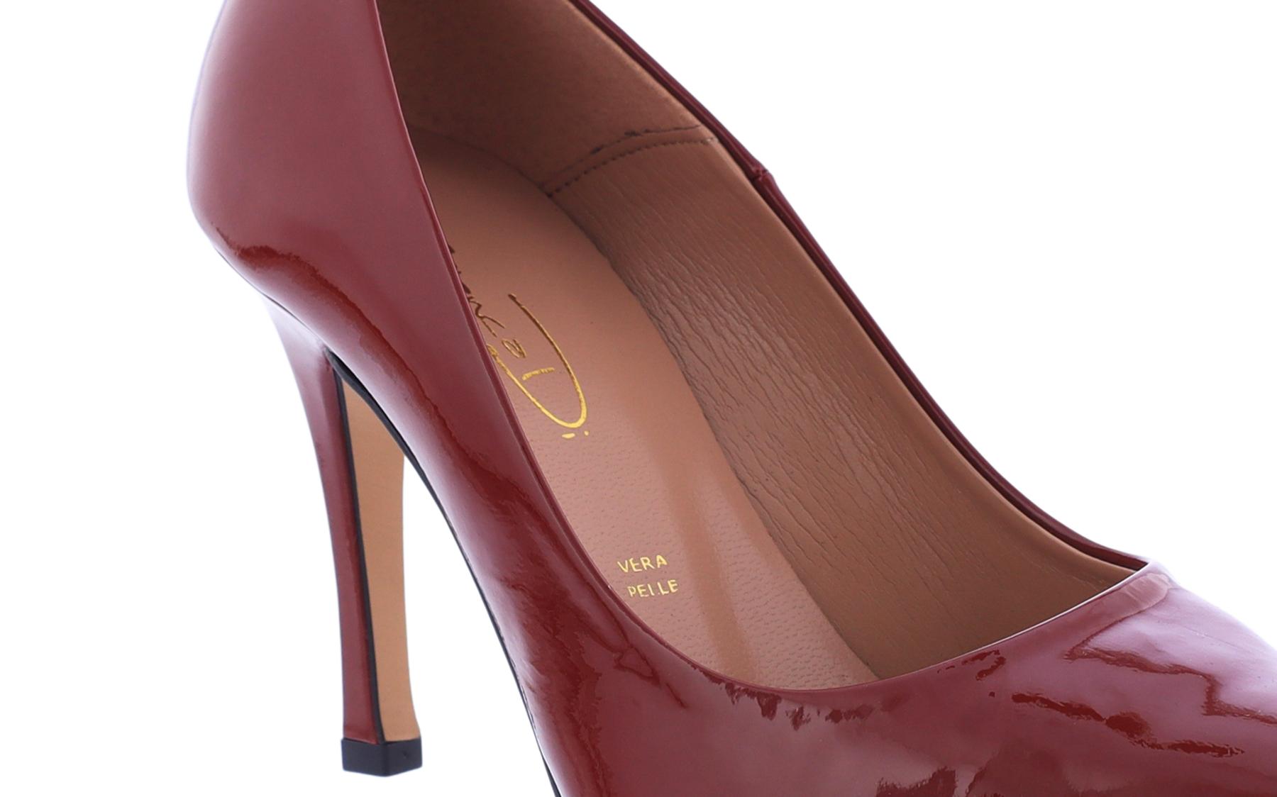 Women Lax leather pump red