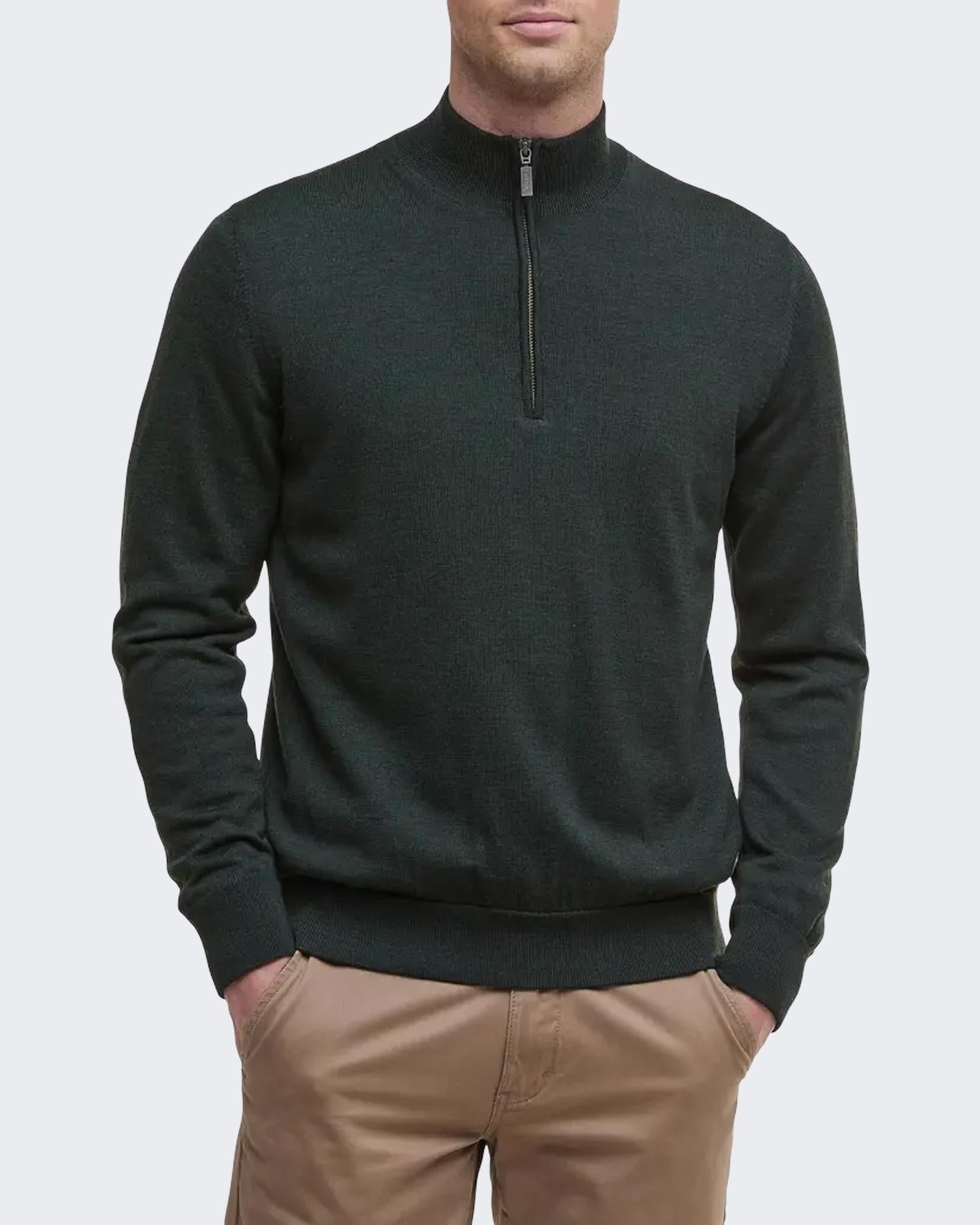 Heren Gamlin Half Zip Olive Groen