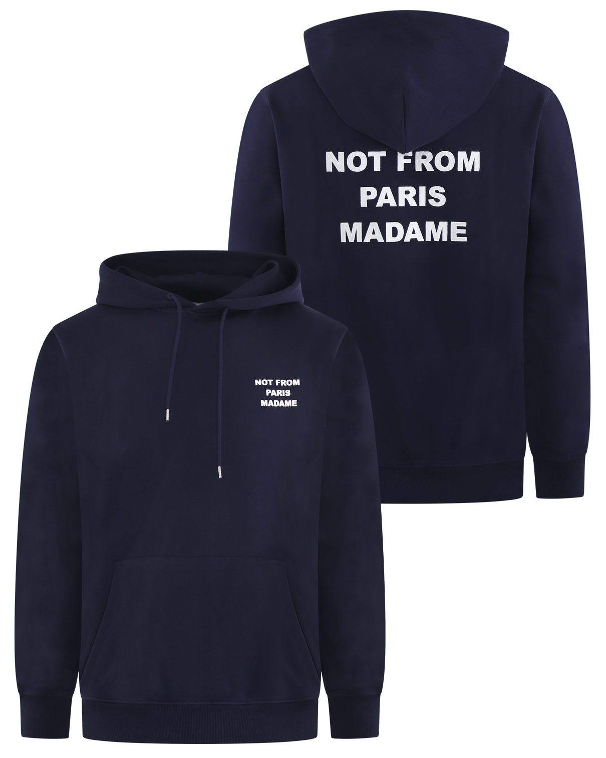 Heren Slogan Hoodie Blauw