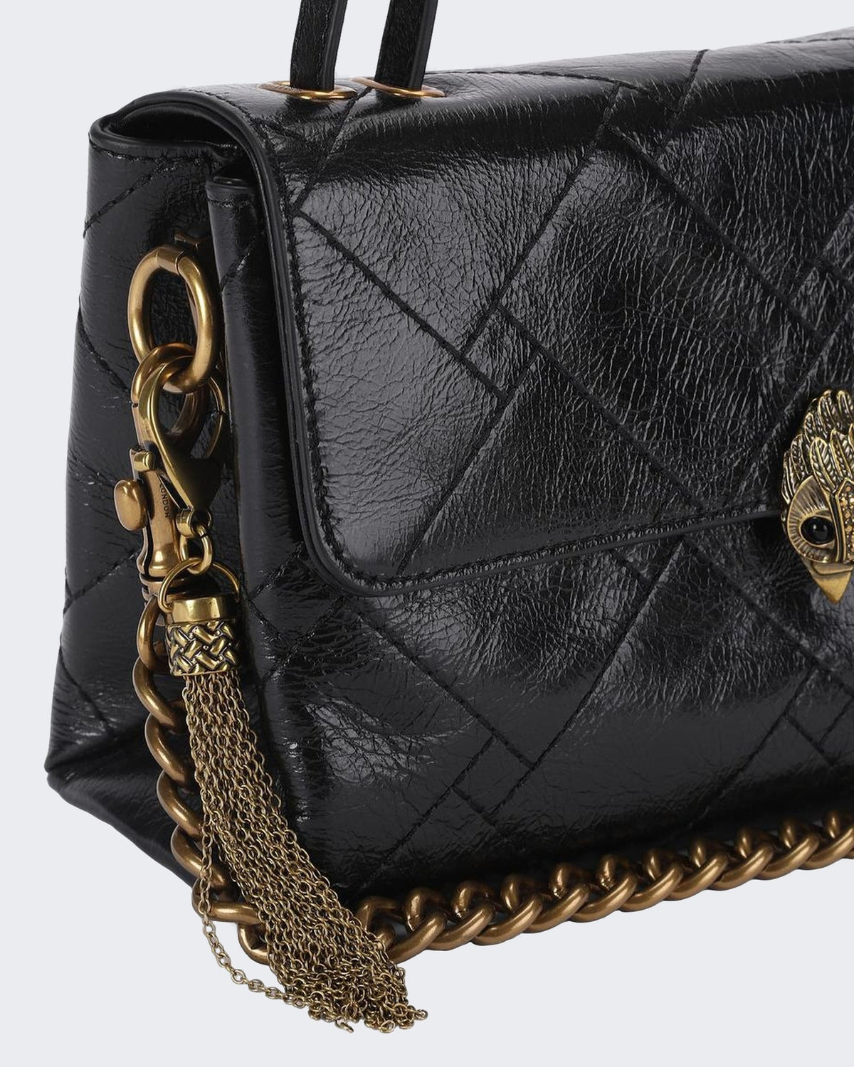 Kurt Geiger Dames 690-Celia Flap Shoulder Bag-Black-Leather Zwart - Eleganza.nl