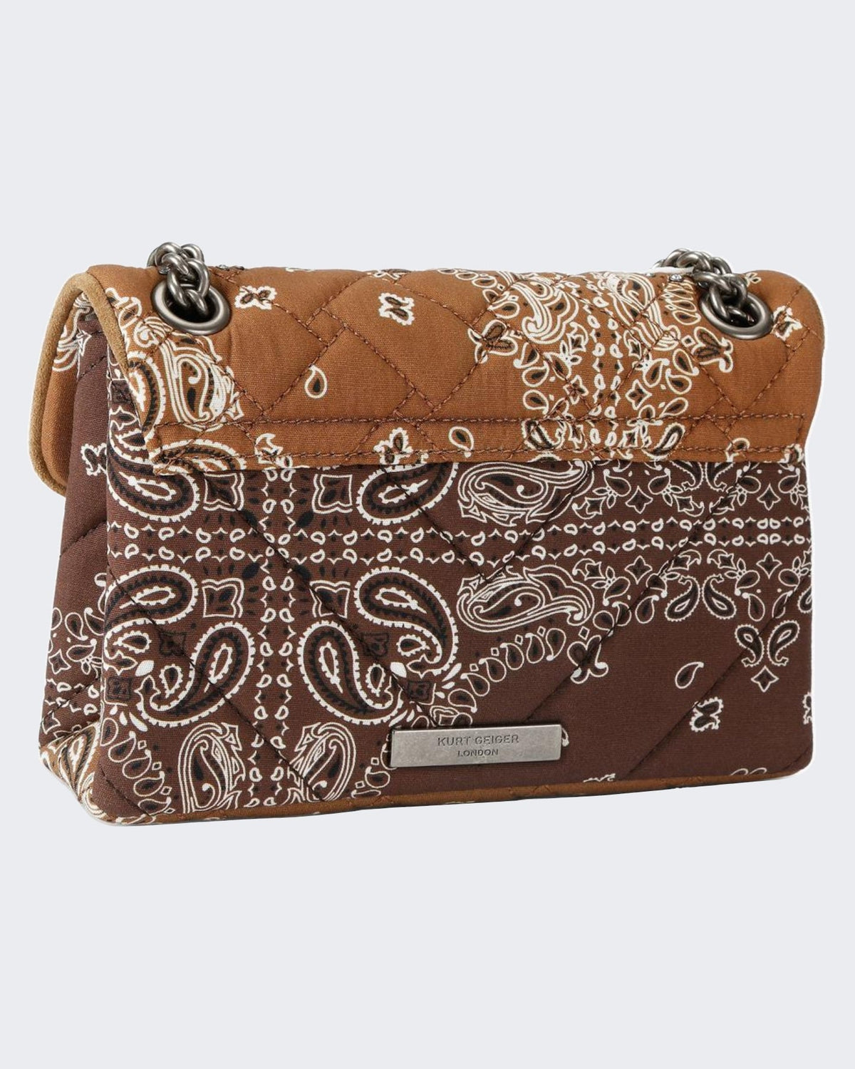 Kurt Geiger Dames 690-Mini Kensington Bag-Brown/Oth-Fabric/Other Print Bruin - Eleganza.nl