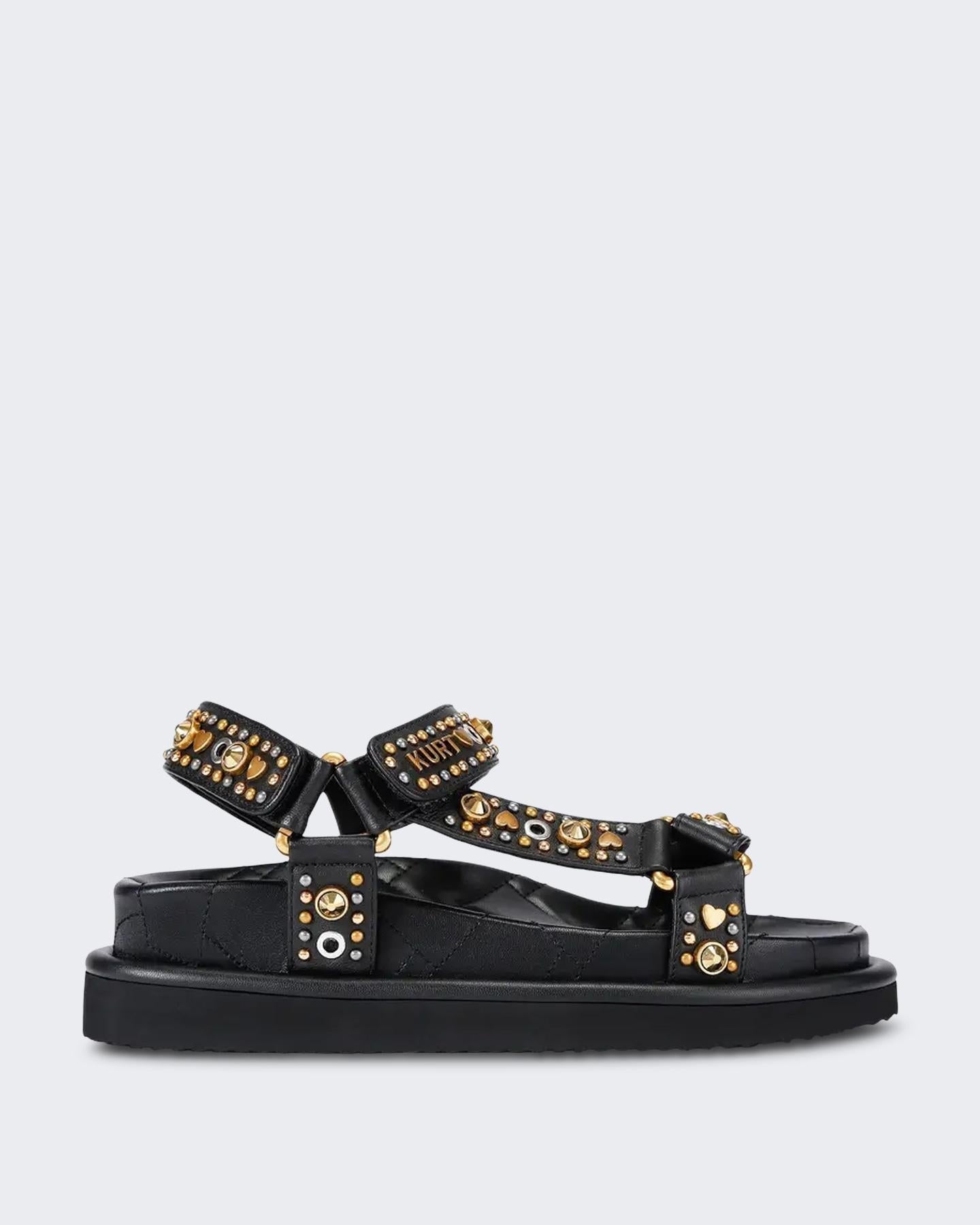 Kurt Geiger Dames Orson Sandaal Zwart - Eleganza.nl