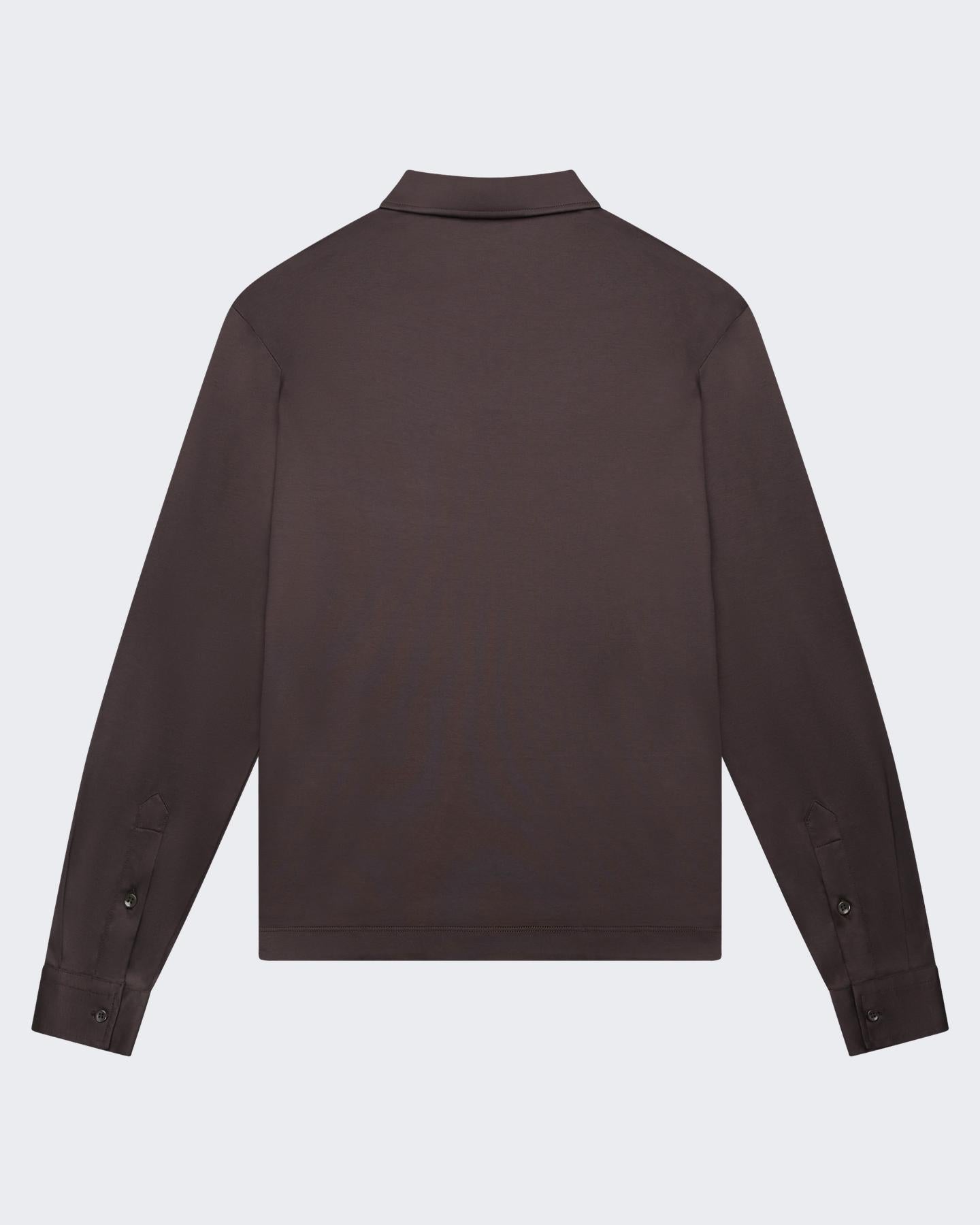 Heren Supima Polo Zip Collar L/S